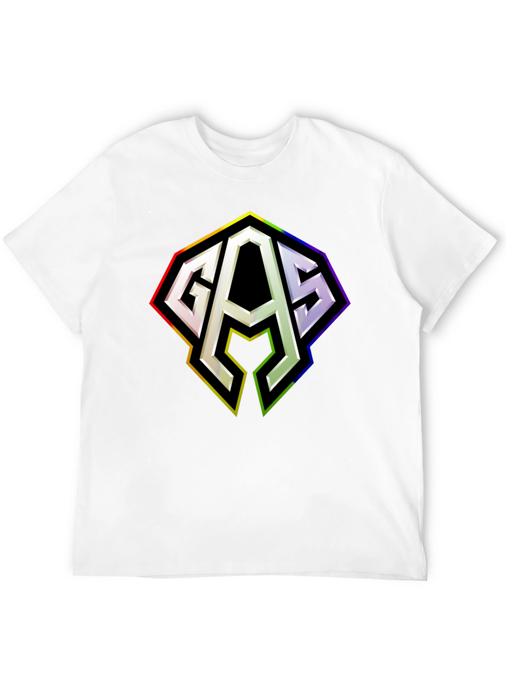 GAS Rainbow Logo Black T-Shirt