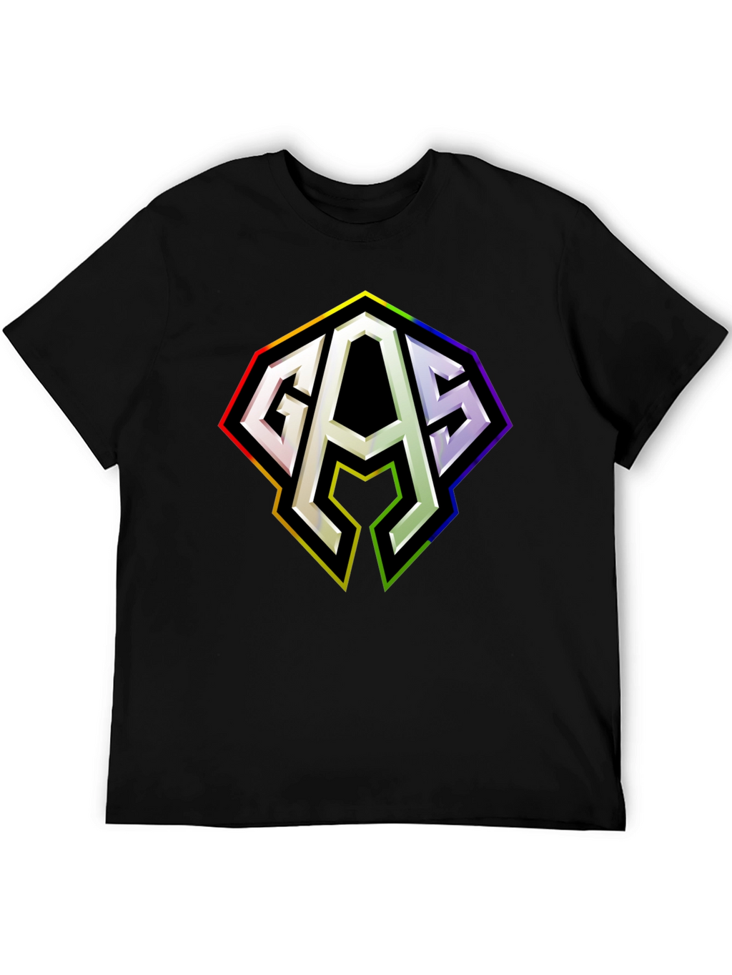 GAS Rainbow Logo Black T-Shirt