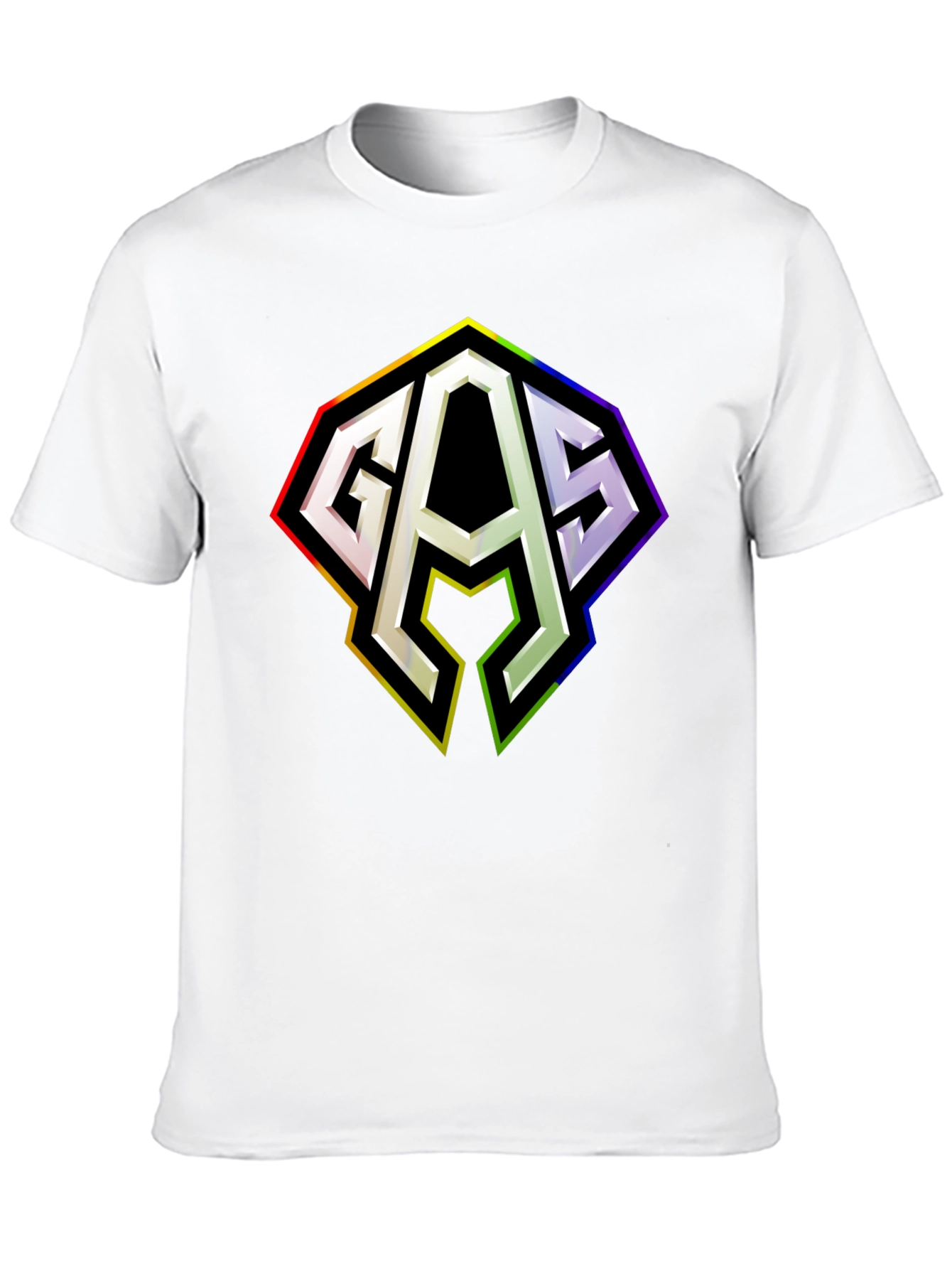 GAS Rainbow Logo Black T-Shirt