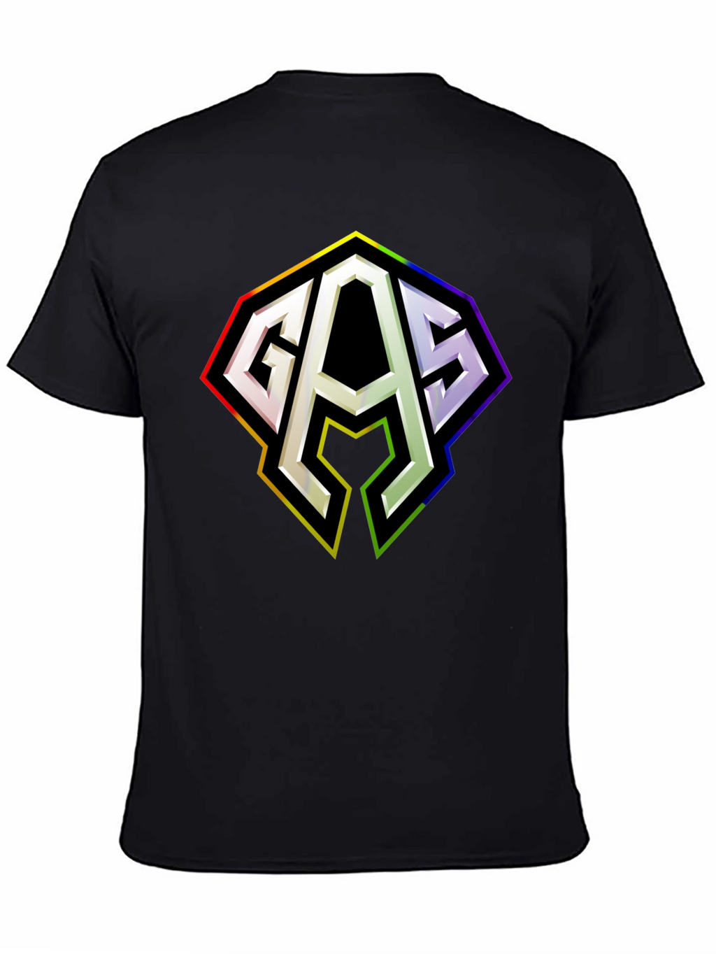 GAS Rainbow Logo Black T-Shirt