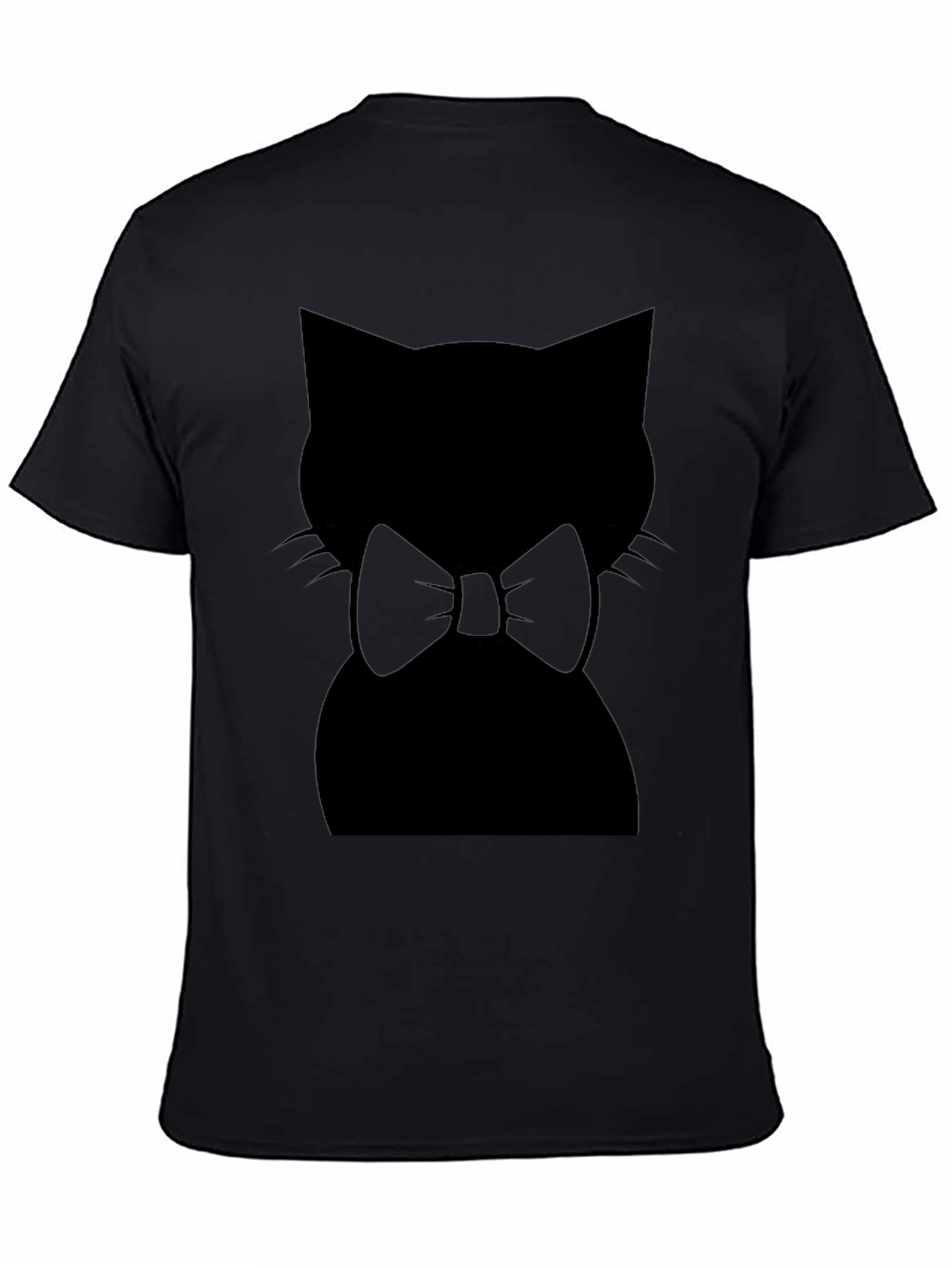 Black Cat Bowtie T-Shirt - Stylish Mens Tee