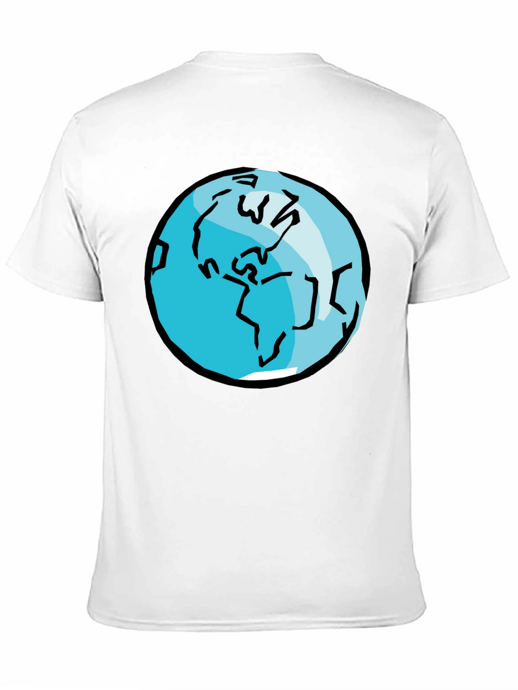 Earth Graphic Tee - Black Cotton T-Shirt