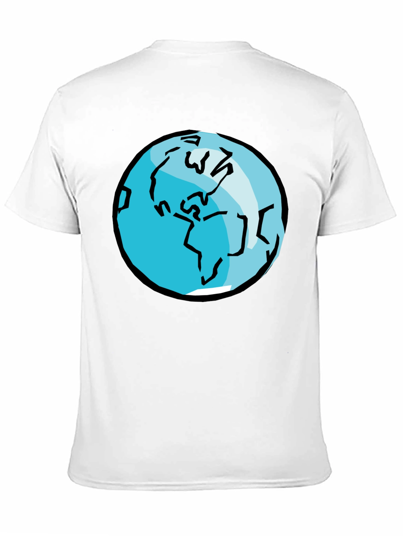 Earth Graphic Tee - Black Cotton T-Shirt