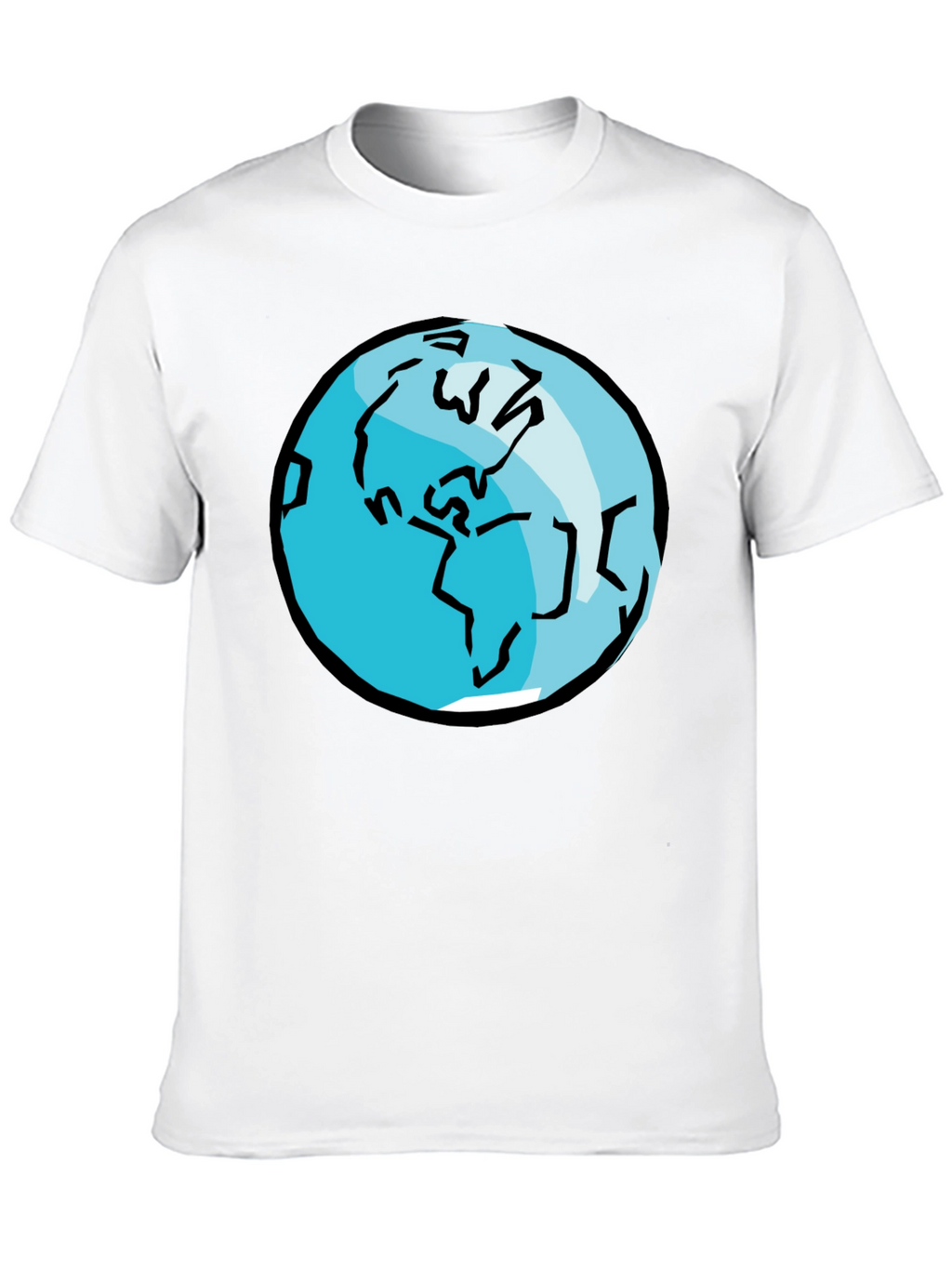 Earth Graphic Tee - Black Cotton T-Shirt