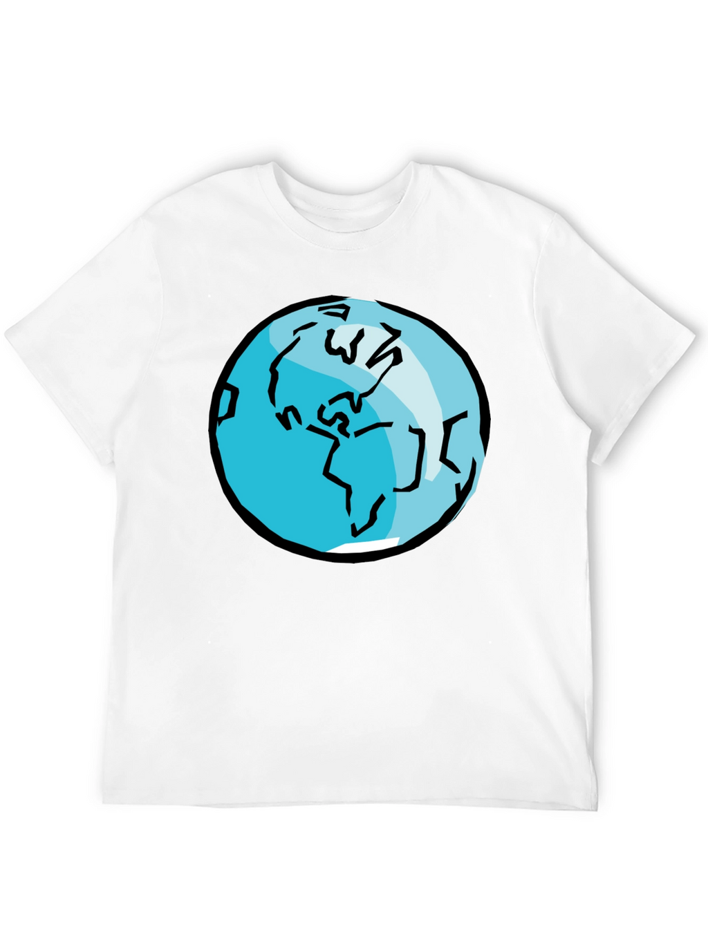 Earth Graphic Tee - Black Cotton T-Shirt