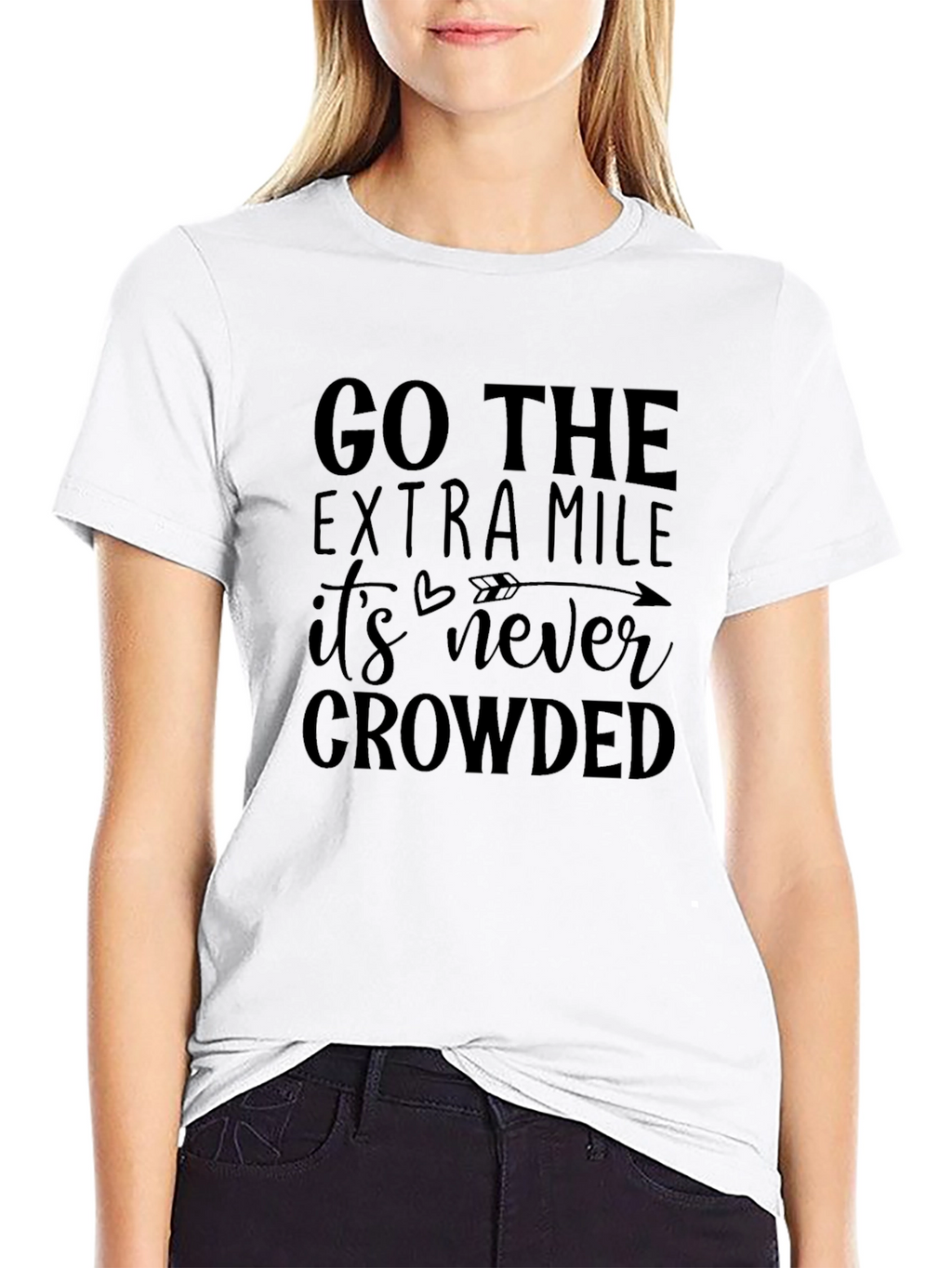 Go The Extra Mile Black Graphic Tee