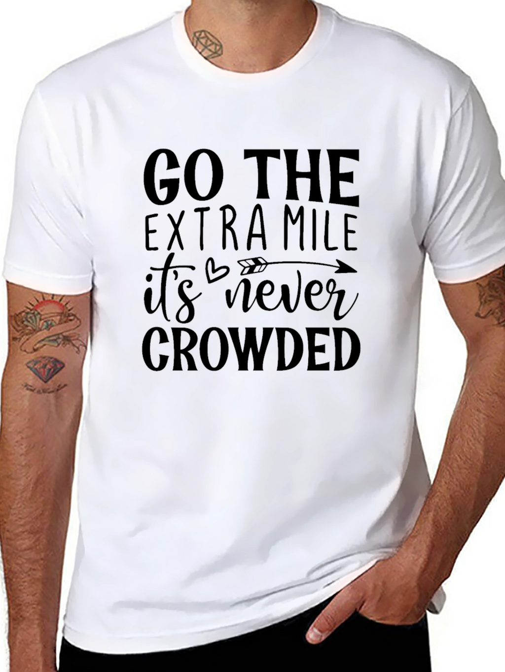 Go The Extra Mile Black Graphic Tee
