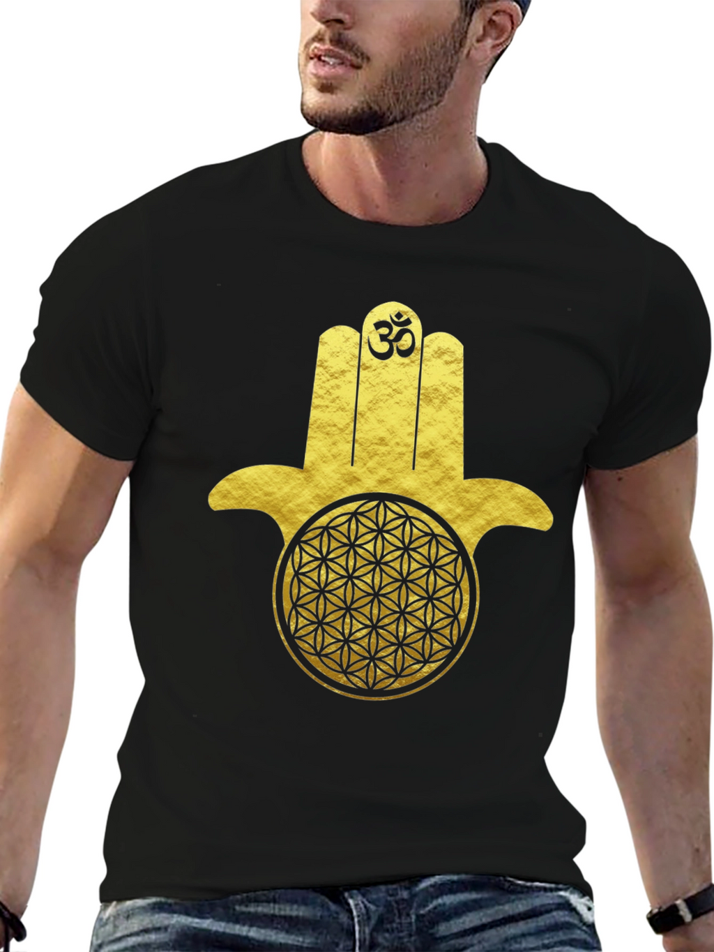 Hamsa Hand Flower of Life Graphic Tee