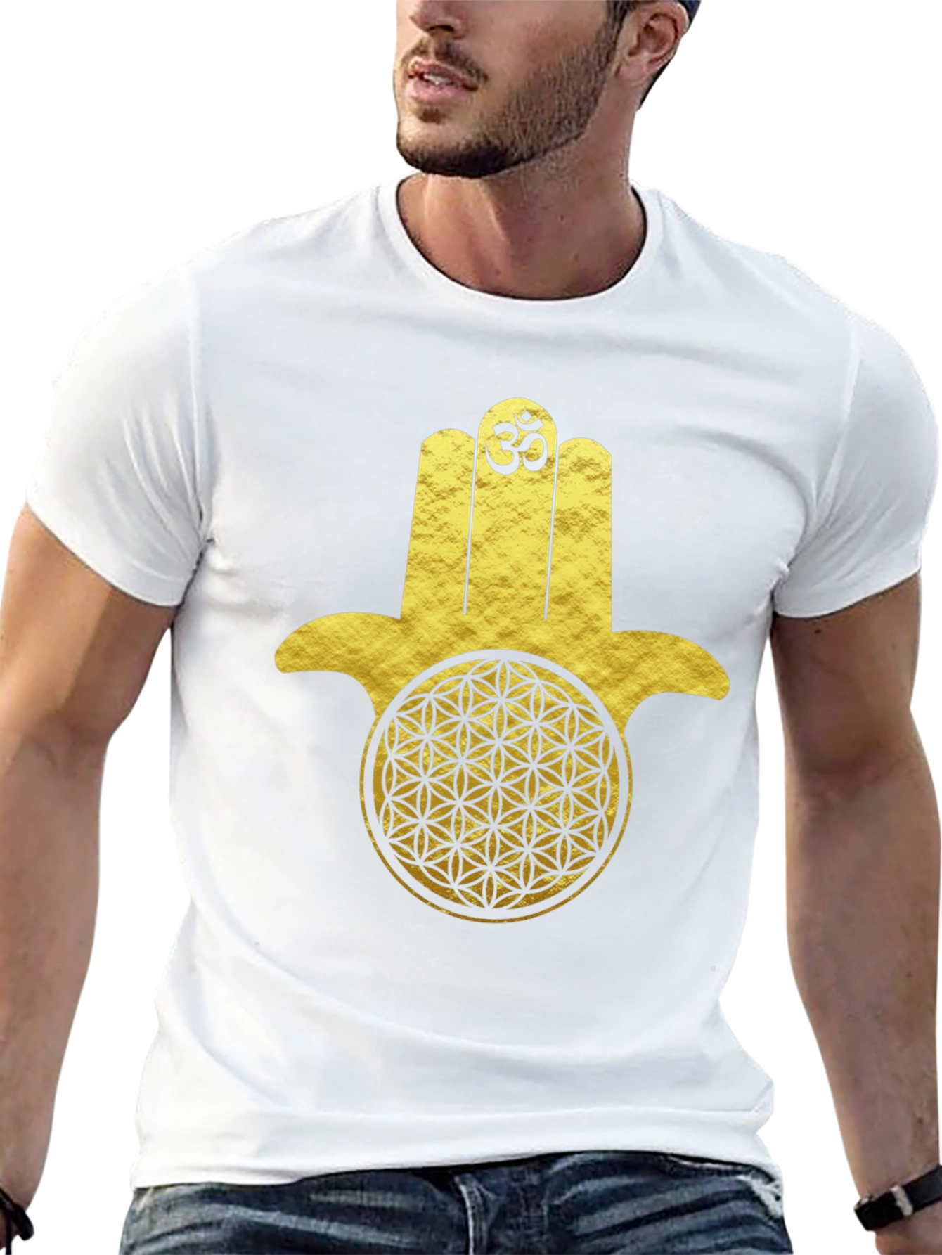 Hamsa Hand Flower of Life Graphic Tee