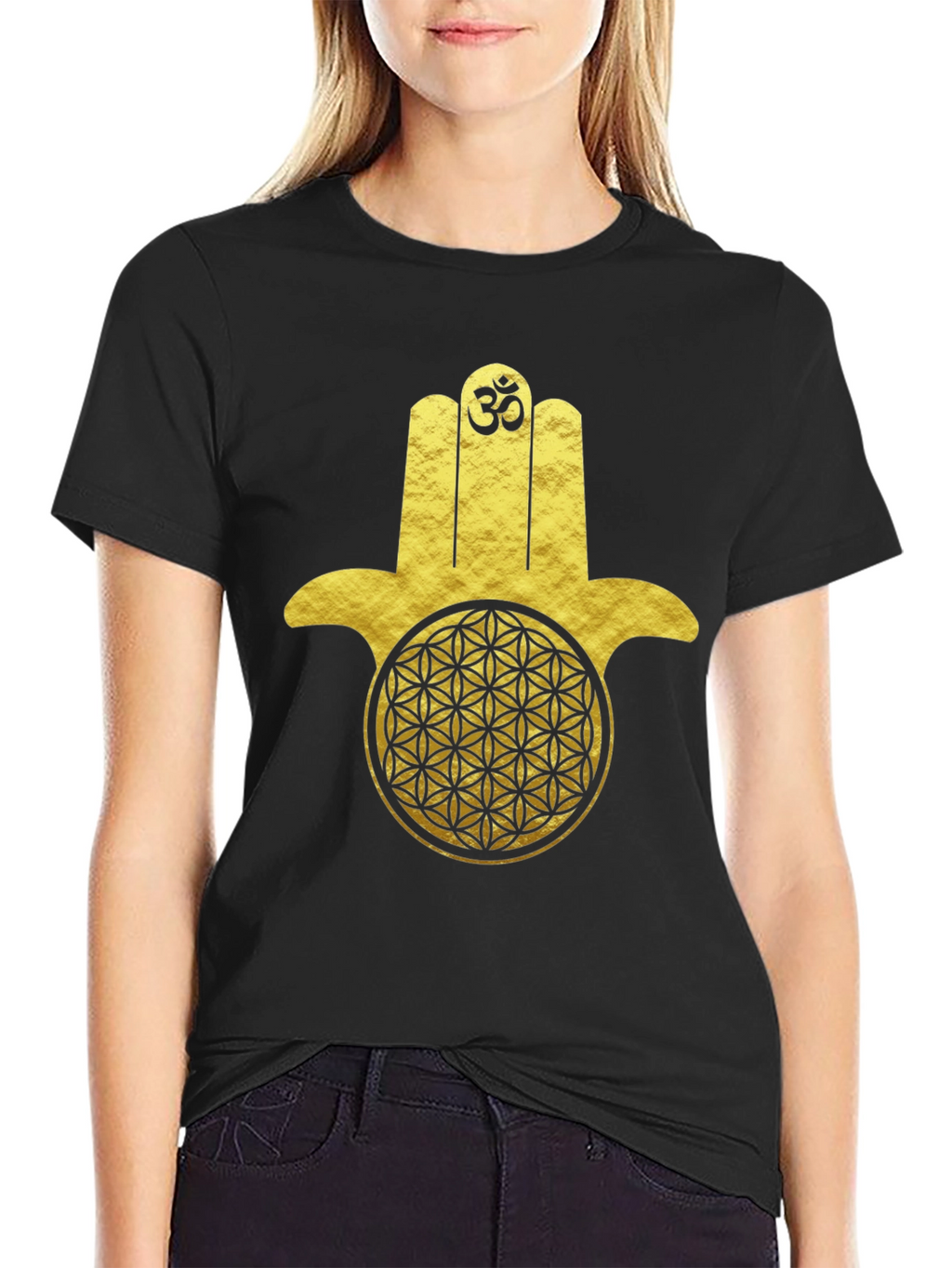 Hamsa Hand Flower of Life Graphic Tee