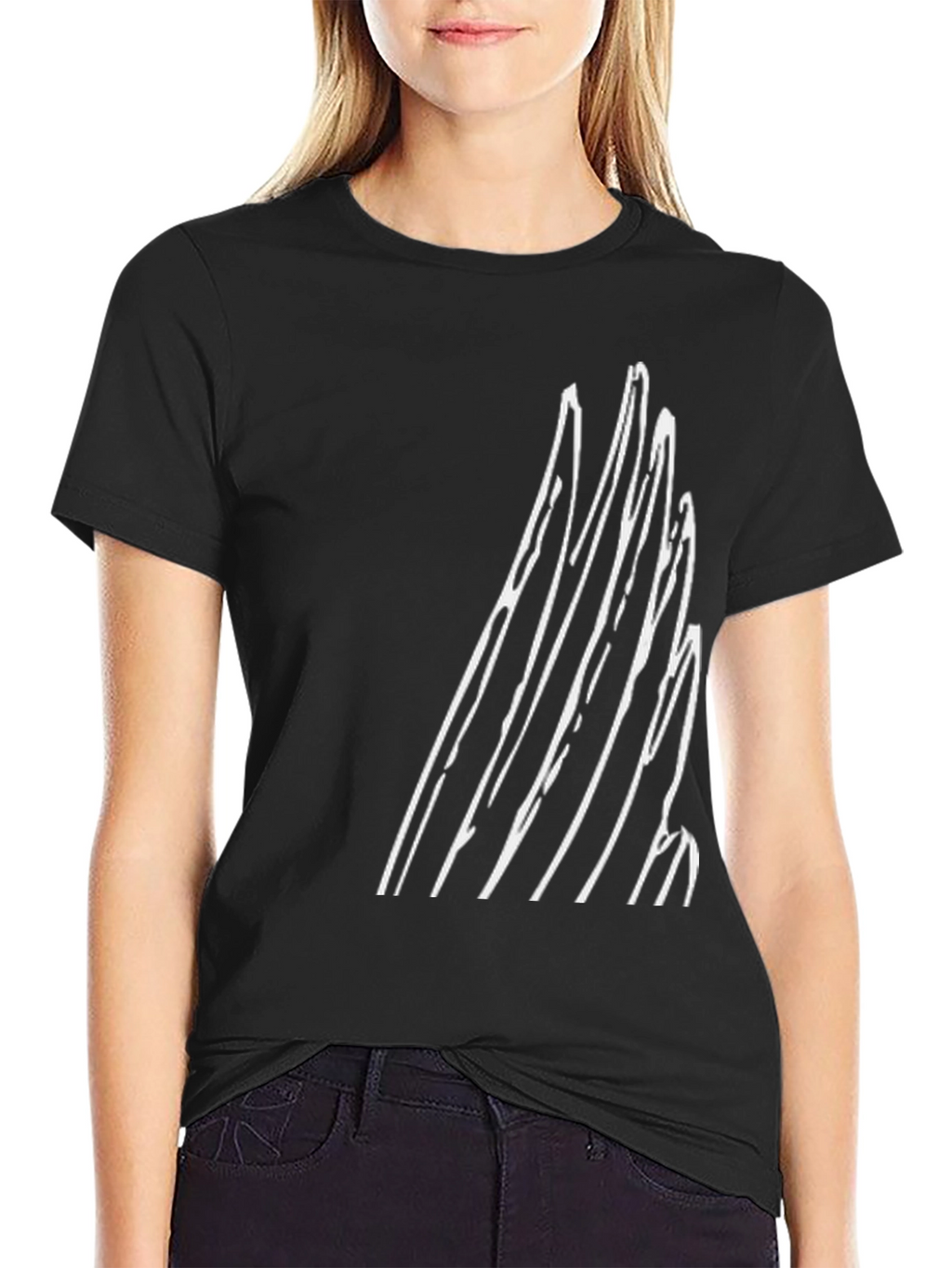 Abstract Graphic Tee - Modern Black T-Shirt
