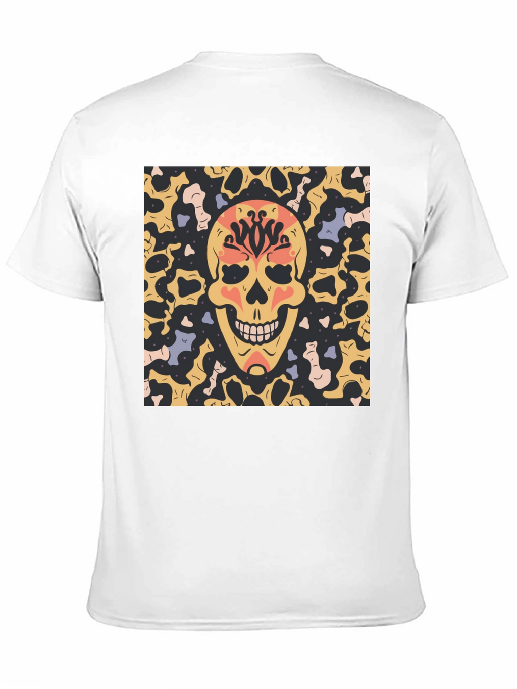 Skull Graphic Print T-Shirt - Black