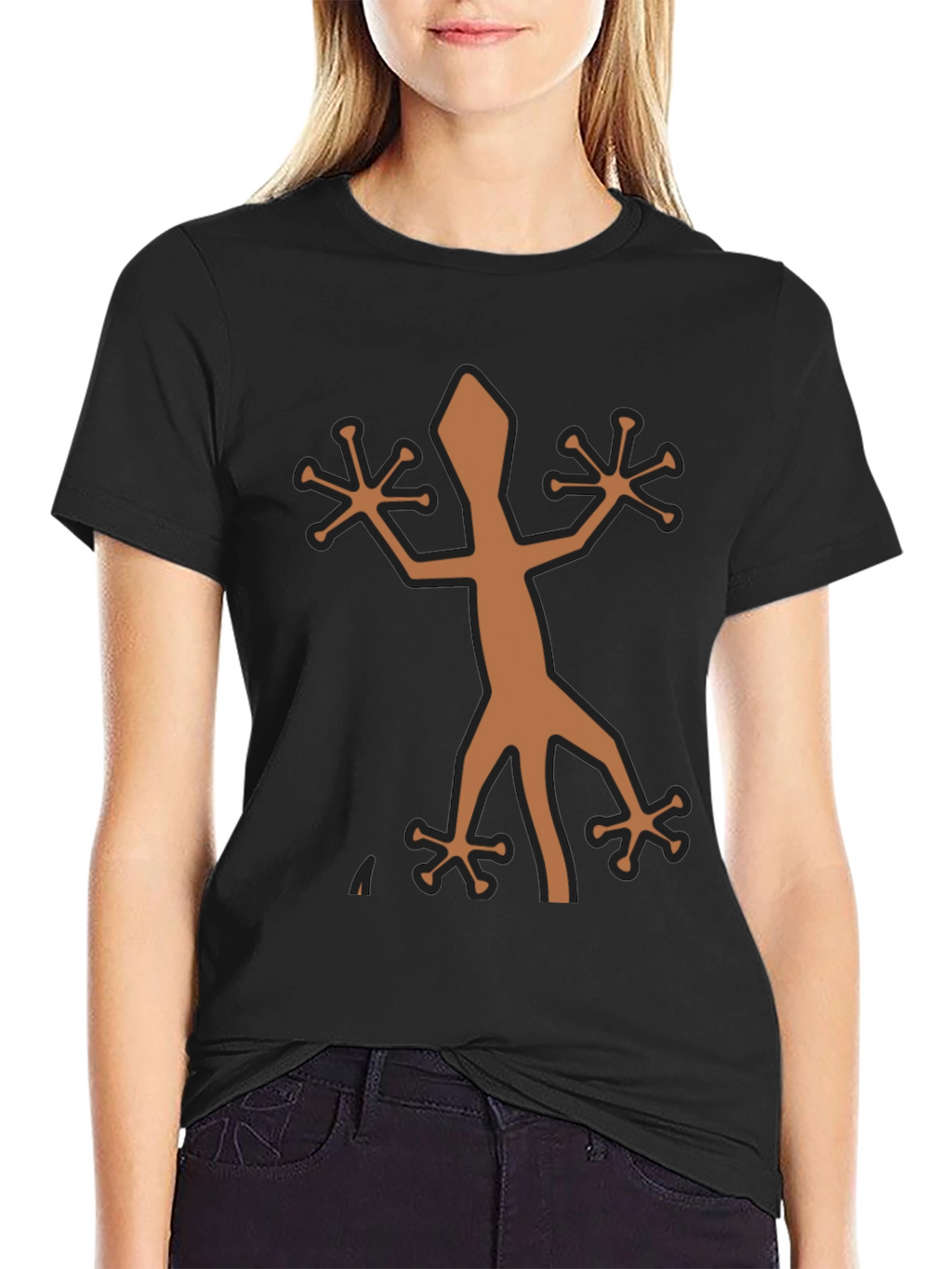 Cool Lizard Graphic Black T-Shirt for Men