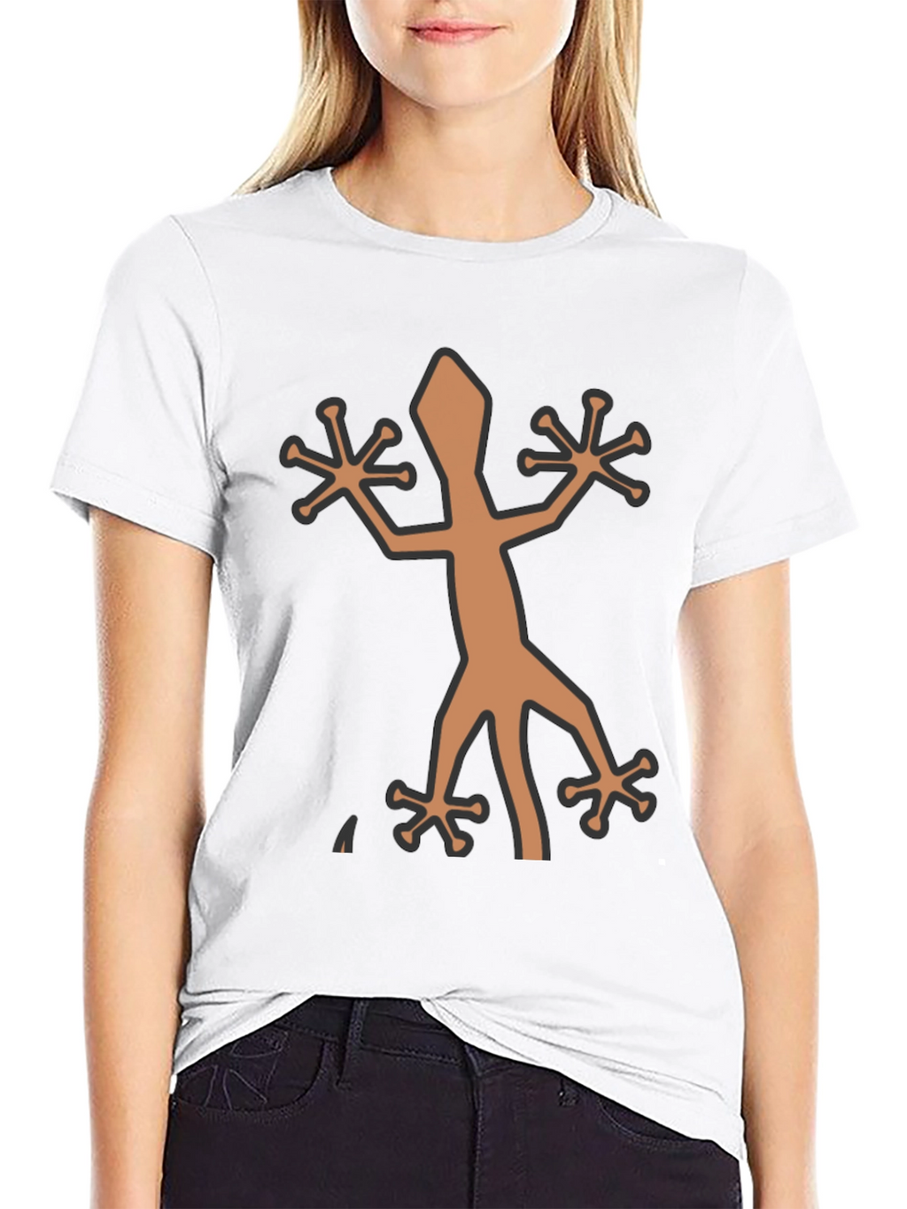 Cool Lizard Graphic Black T-Shirt for Men