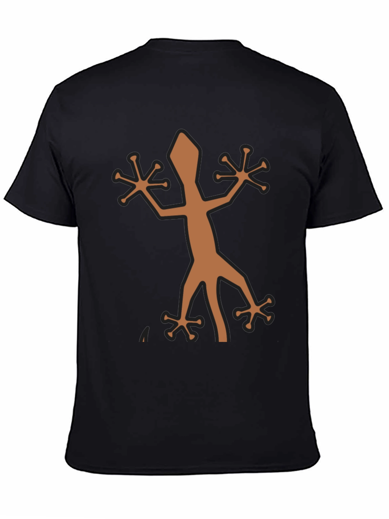 Cool Lizard Graphic Black T-Shirt for Men