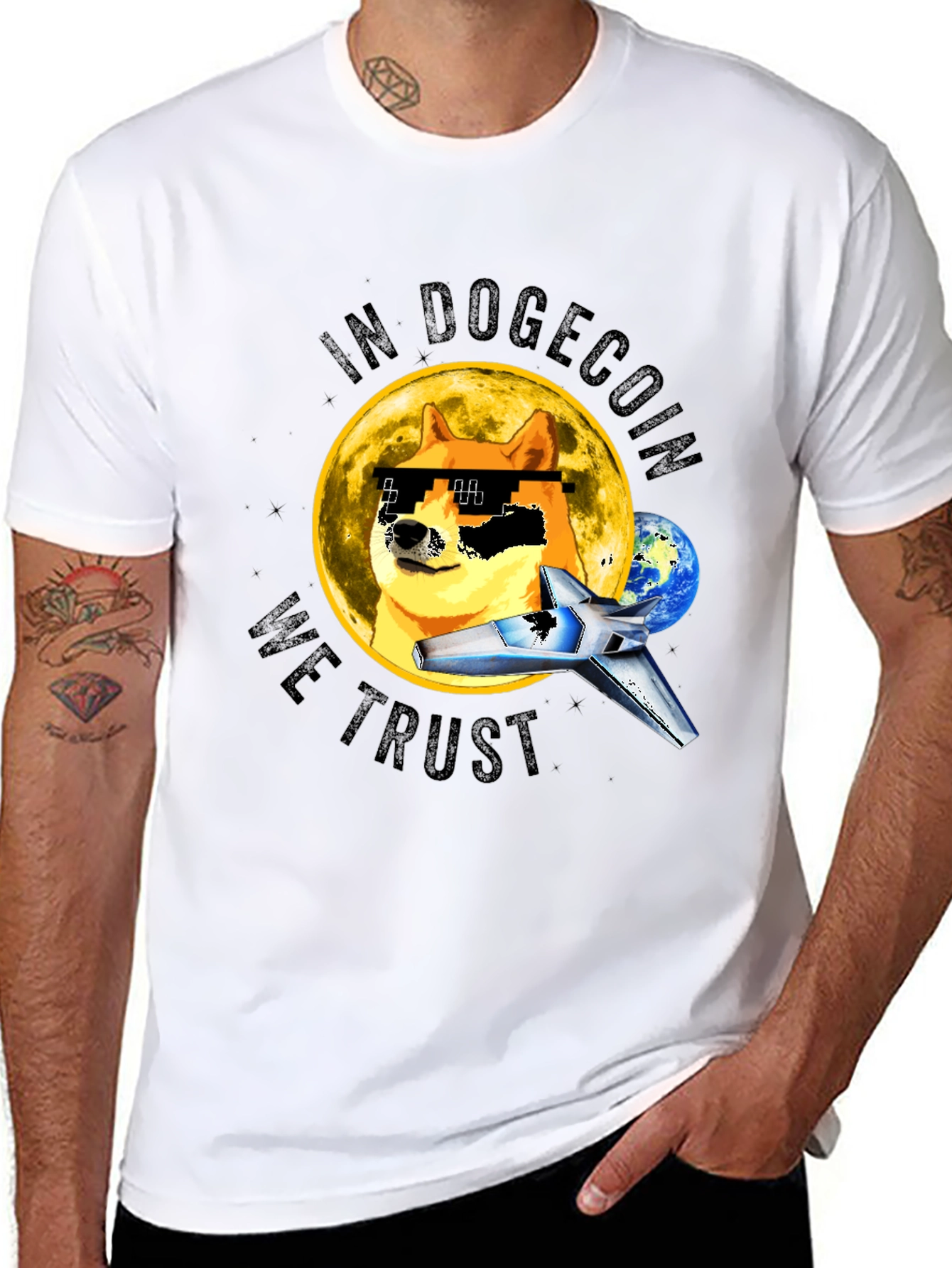 In Dogecoin We Trust T-Shirt Crypto Meme