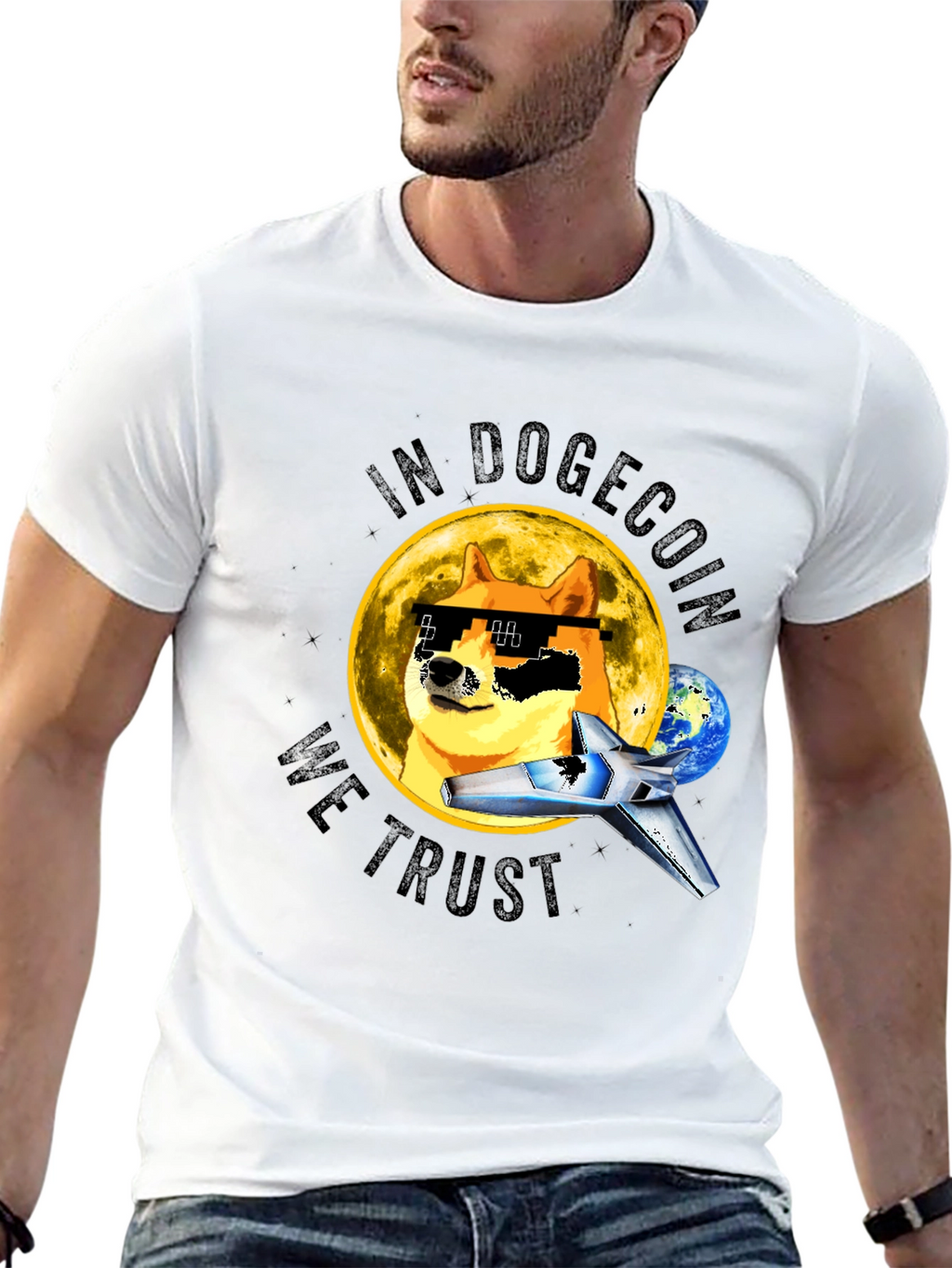 In Dogecoin We Trust T-Shirt Crypto Meme