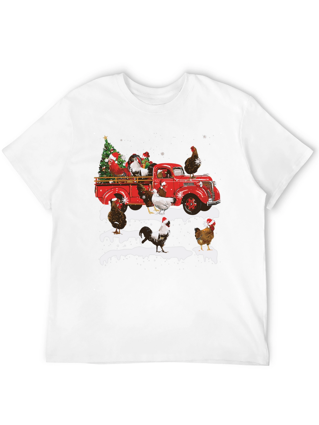 Festive Chicken Truck Graphic Tee