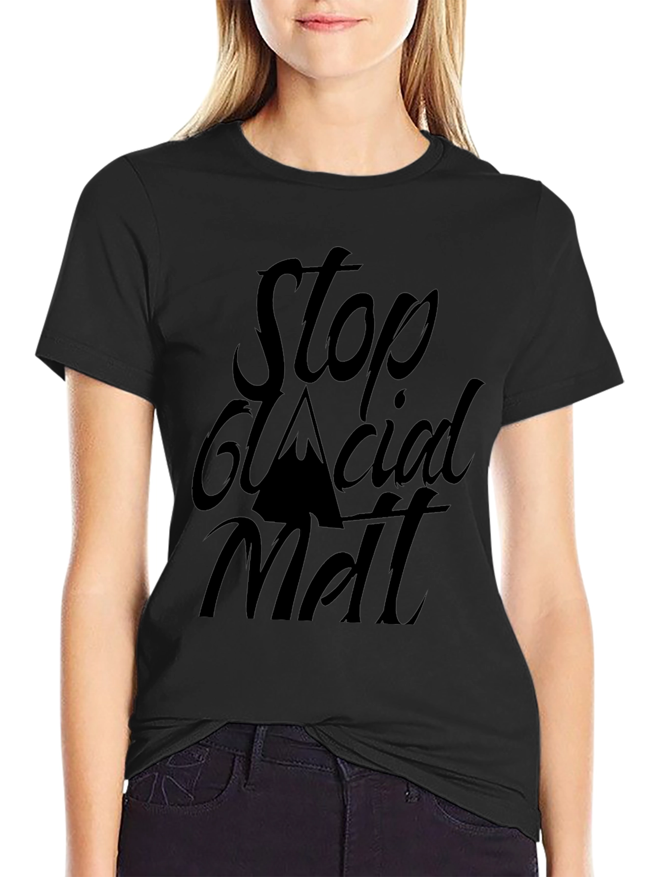 Stop Glacial Melt Black T-Shirt