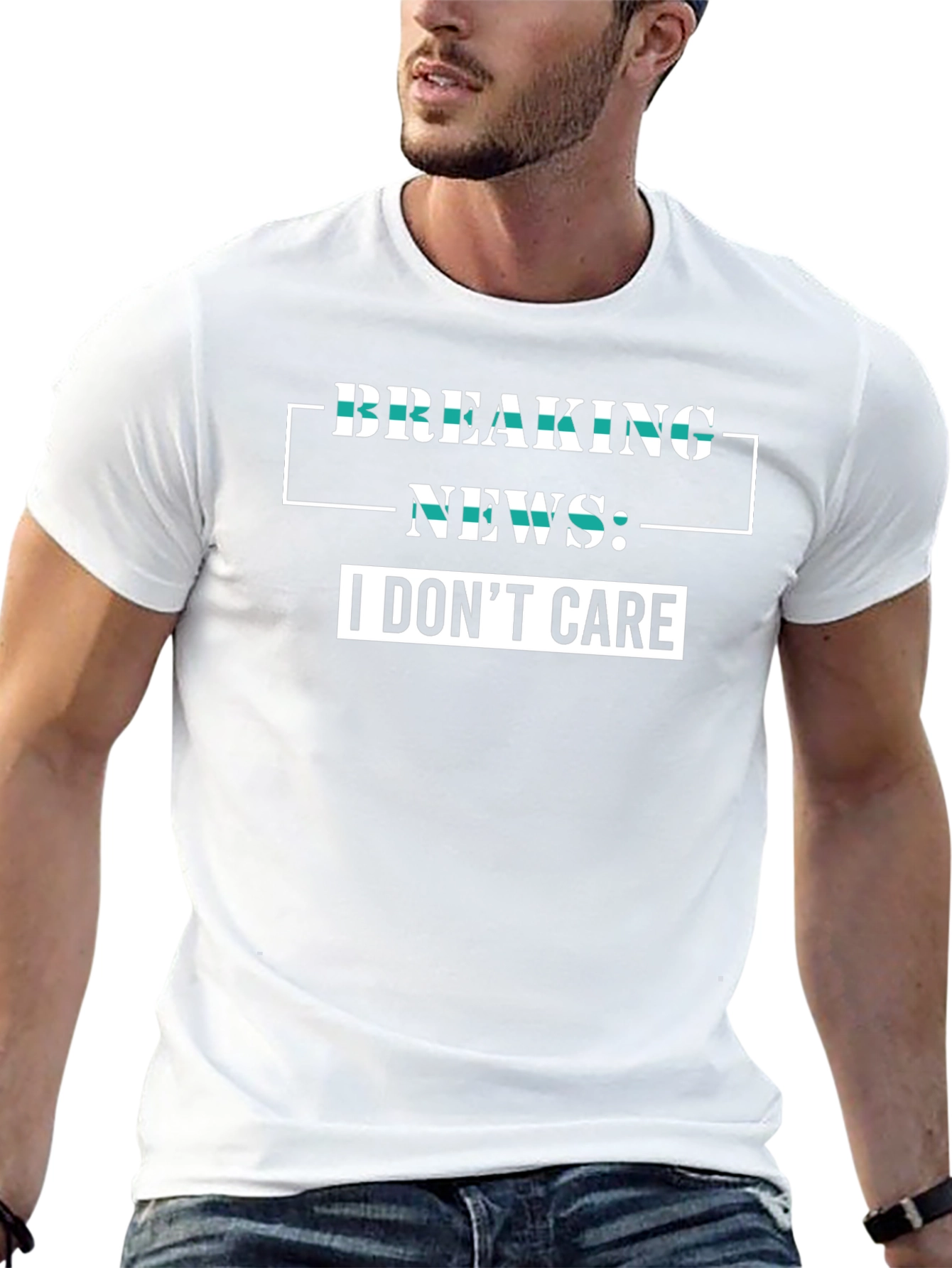 Breaking News I Dont Care Graphic Tee