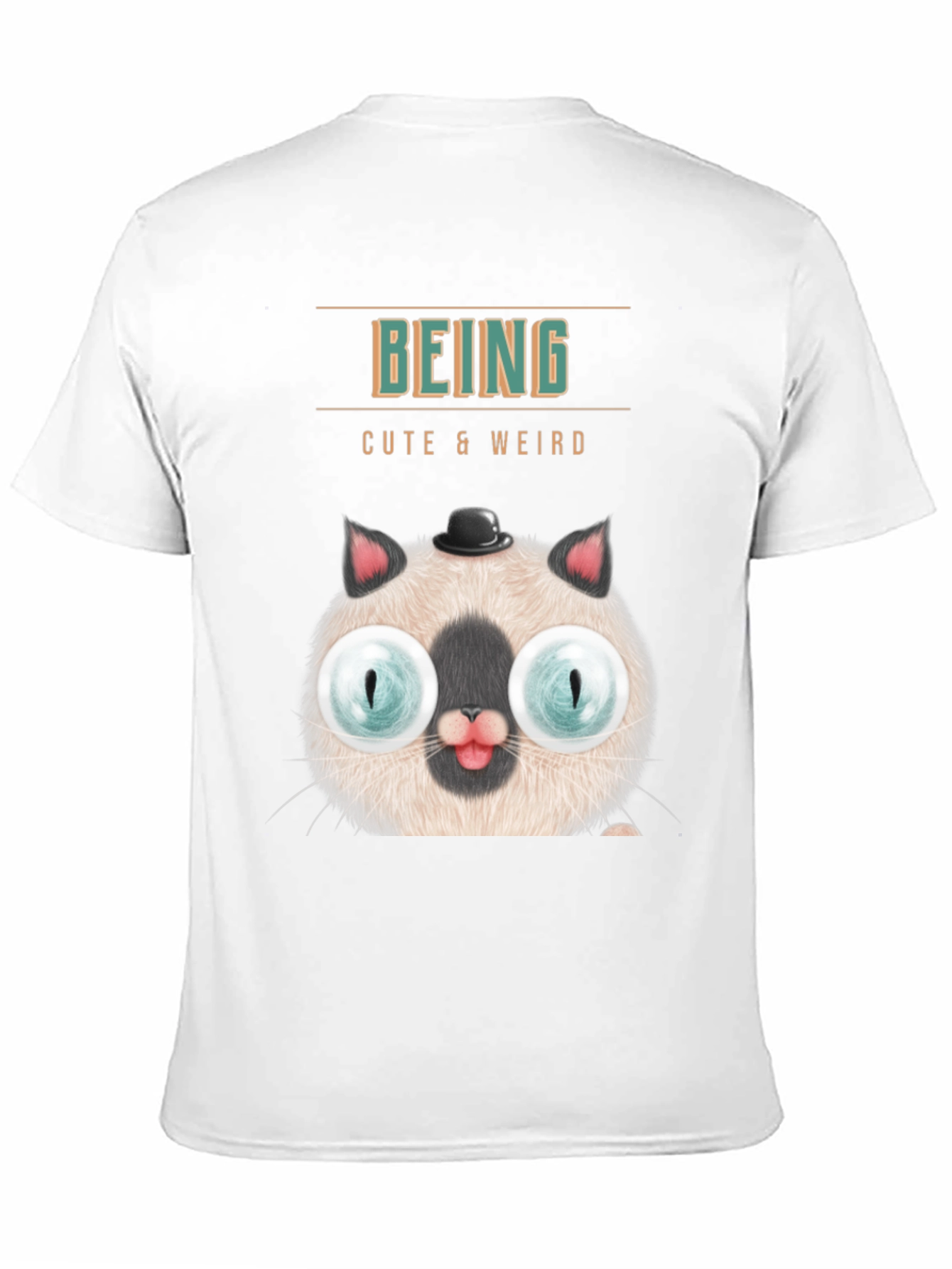 Cute & Weird Cat T-Shirt - Unique Graphic Tee