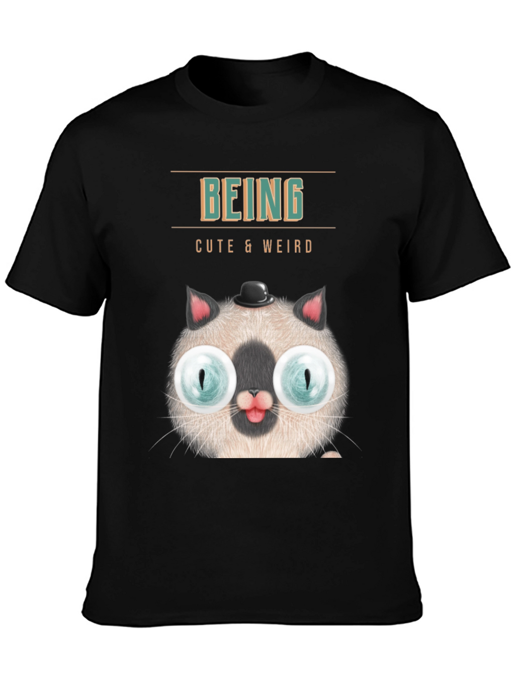 Cute & Weird Cat T-Shirt - Unique Graphic Tee