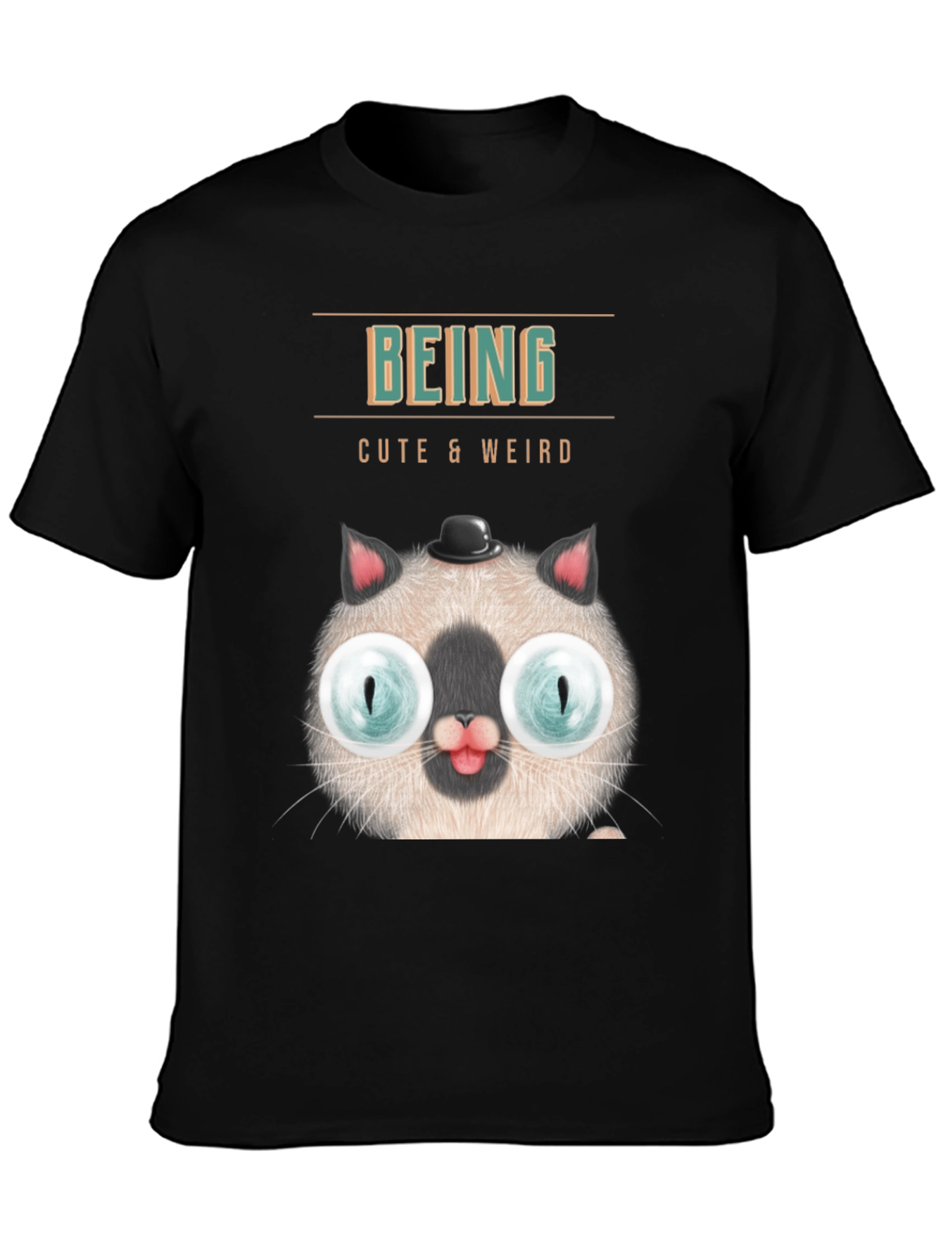 Cute & Weird Cat T-Shirt - Unique Graphic Tee