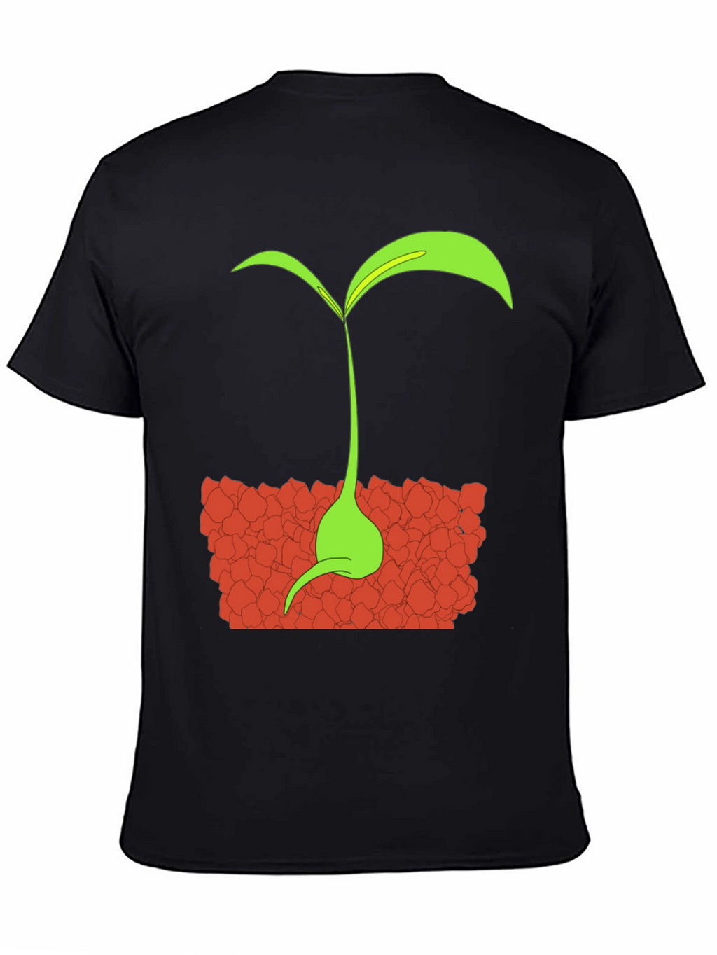 Sprout Graphic Tee - Black Cotton T-Shirt
