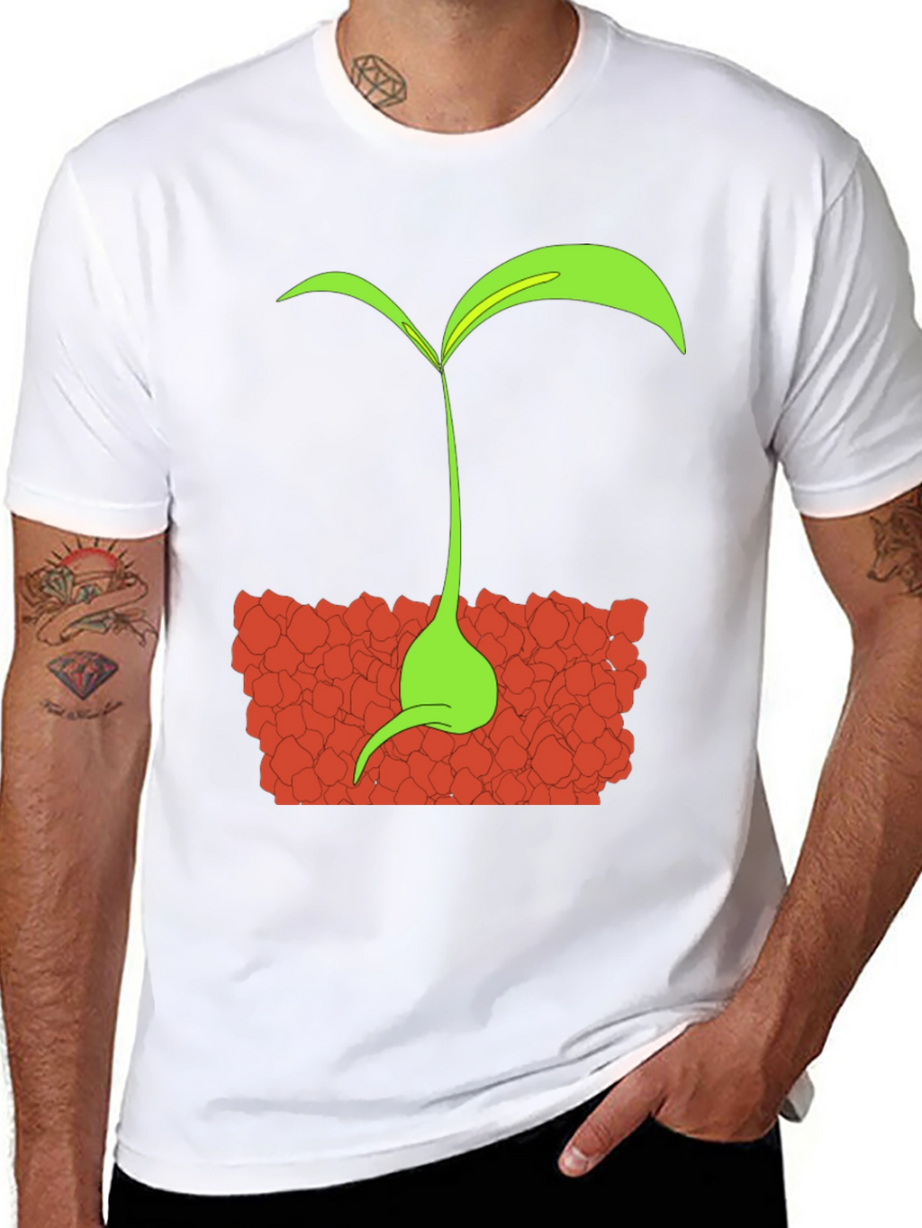 Sprout Graphic Tee - Black Cotton T-Shirt