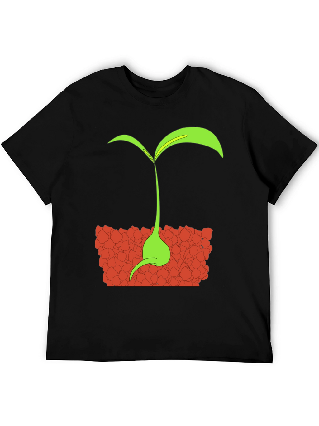 Sprout Graphic Tee - Black Cotton T-Shirt