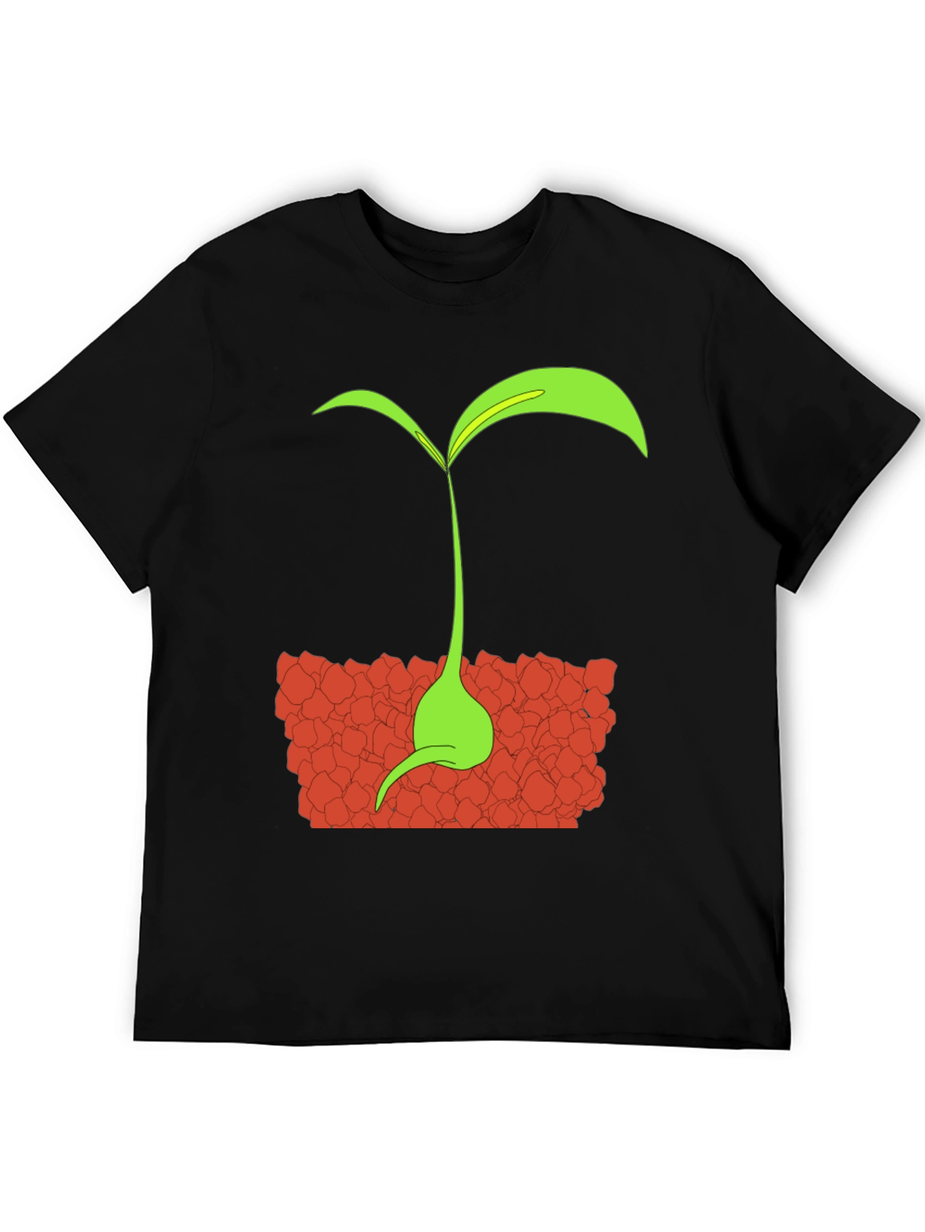 Sprout Graphic Tee - Black Cotton T-Shirt