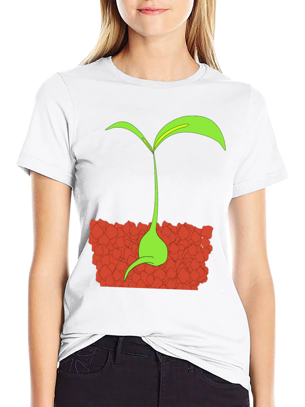 Sprout Graphic Tee - Black Cotton T-Shirt