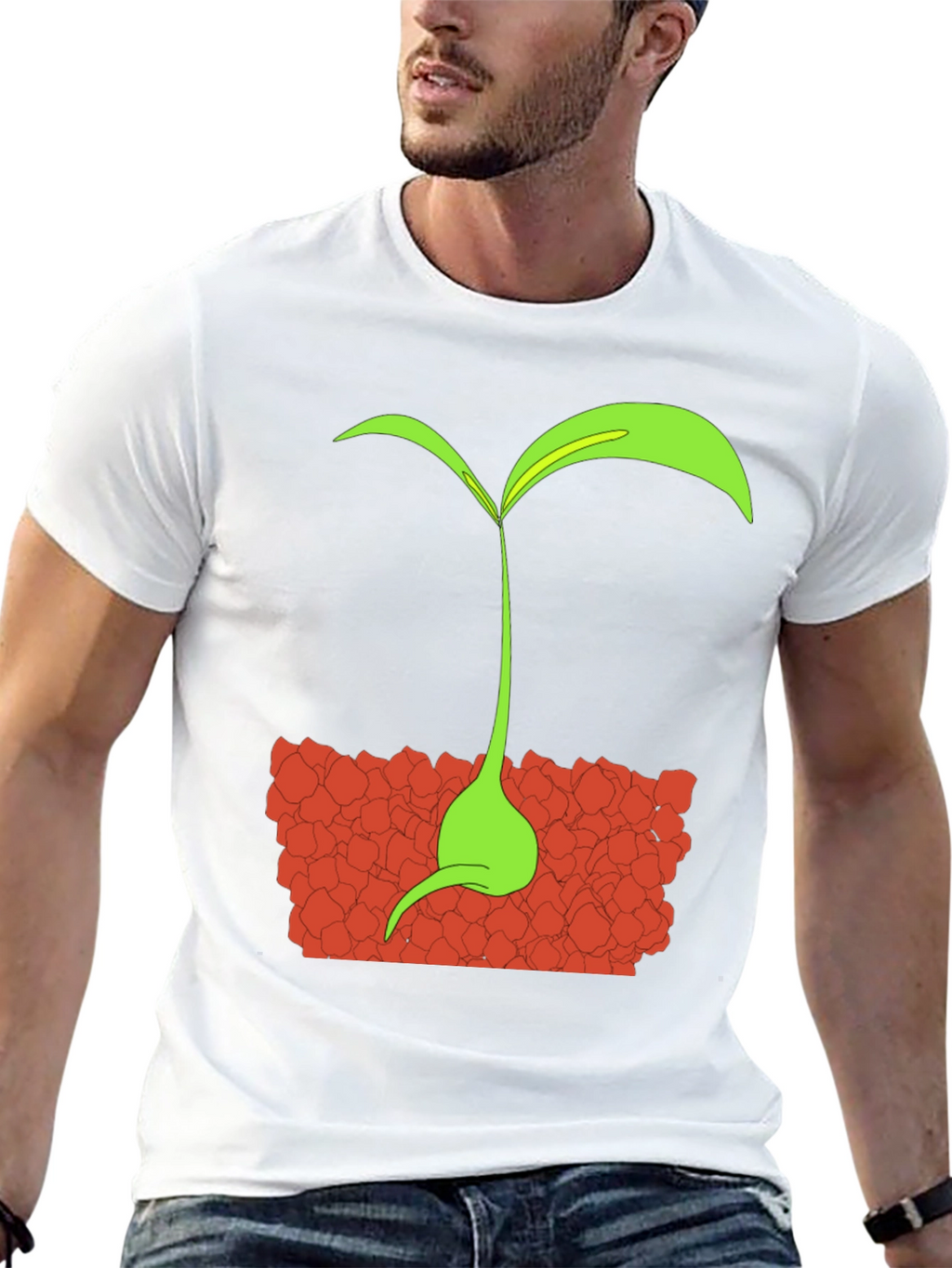 Sprout Graphic Tee - Black Cotton T-Shirt