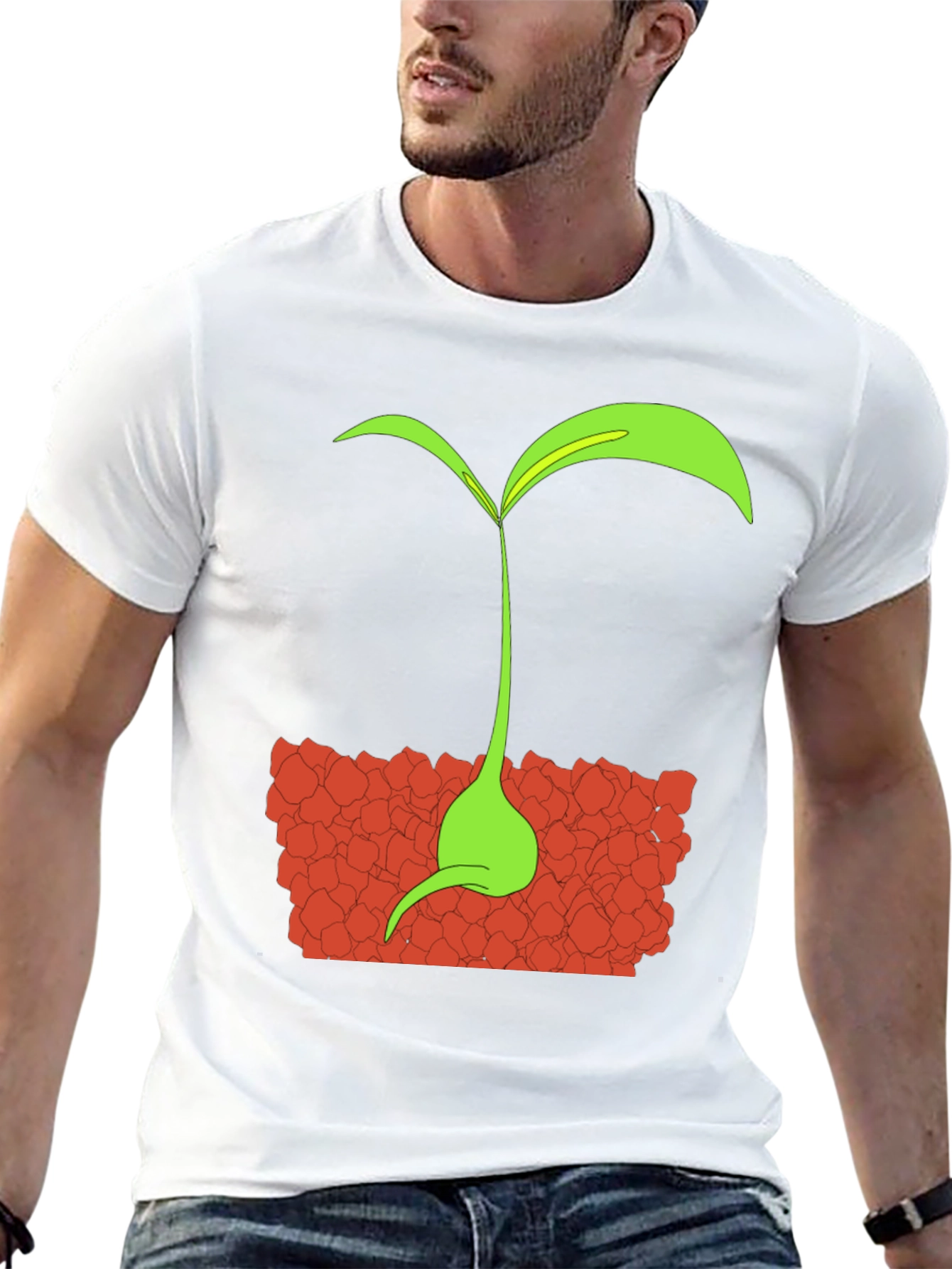Sprout Graphic Tee - Black Cotton T-Shirt
