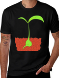 Sprout Graphic Tee - Black Cotton T-Shirt