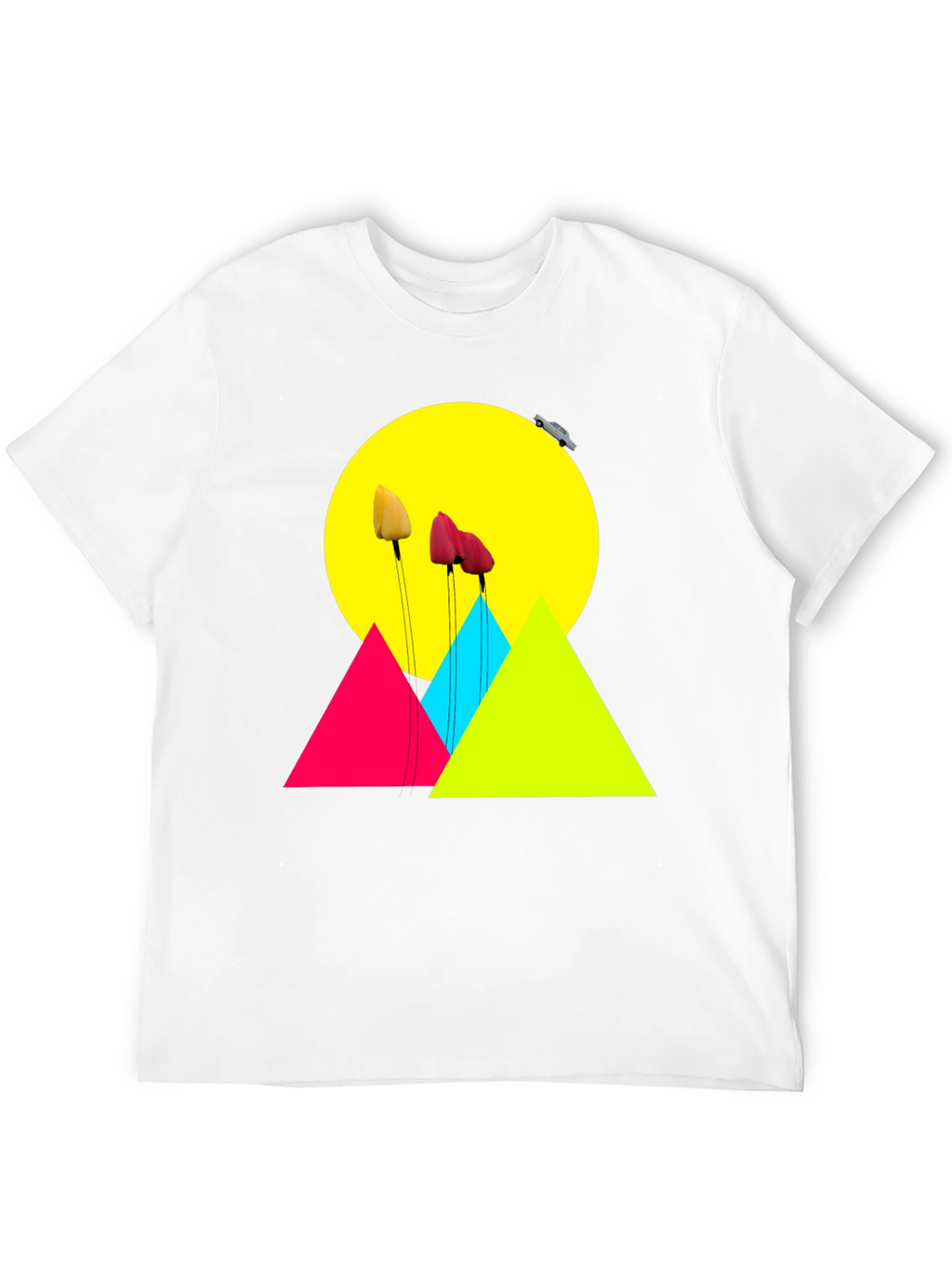 Vibrant Graphic Tee: Abstract Floral Design