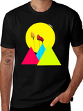 Vibrant Graphic Tee: Abstract Floral Design