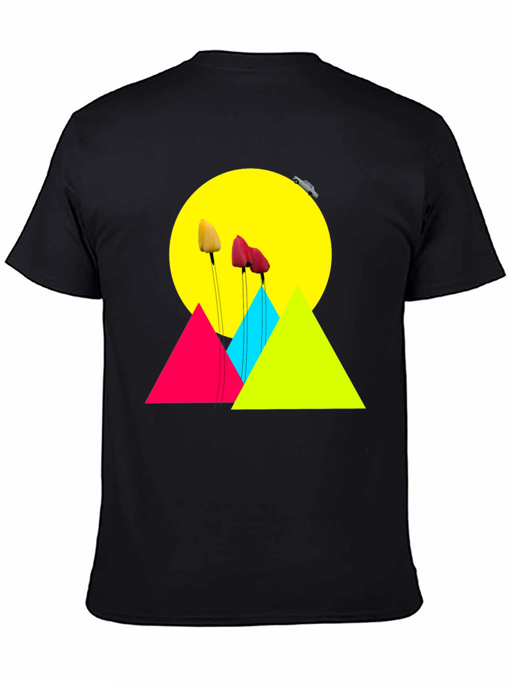 Vibrant Graphic Tee: Abstract Floral Design