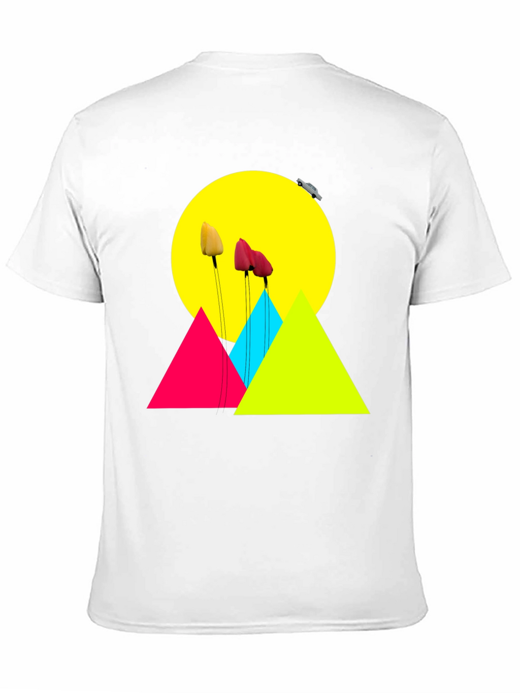 Vibrant Graphic Tee: Abstract Floral Design