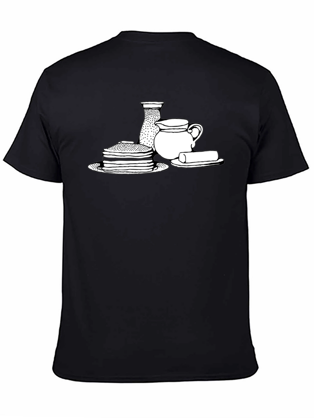 Pancake Breakfast T-Shirt - Black Comfortable Fit