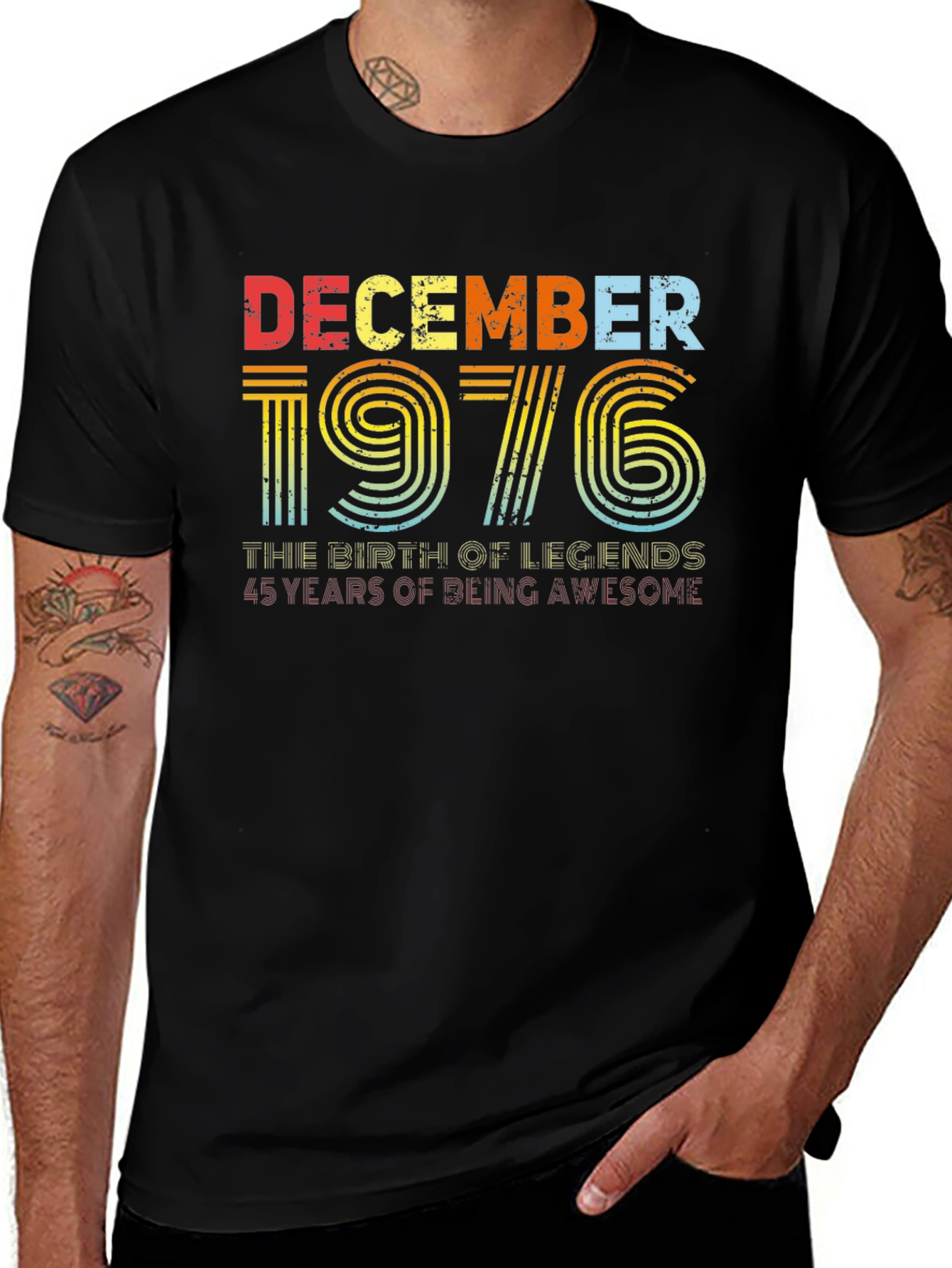 December 1976 Birthday T-Shirt - Birth of Legends
