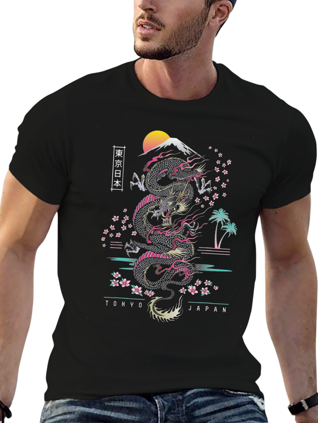 Tokyo Japan Dragon Graphic Tee