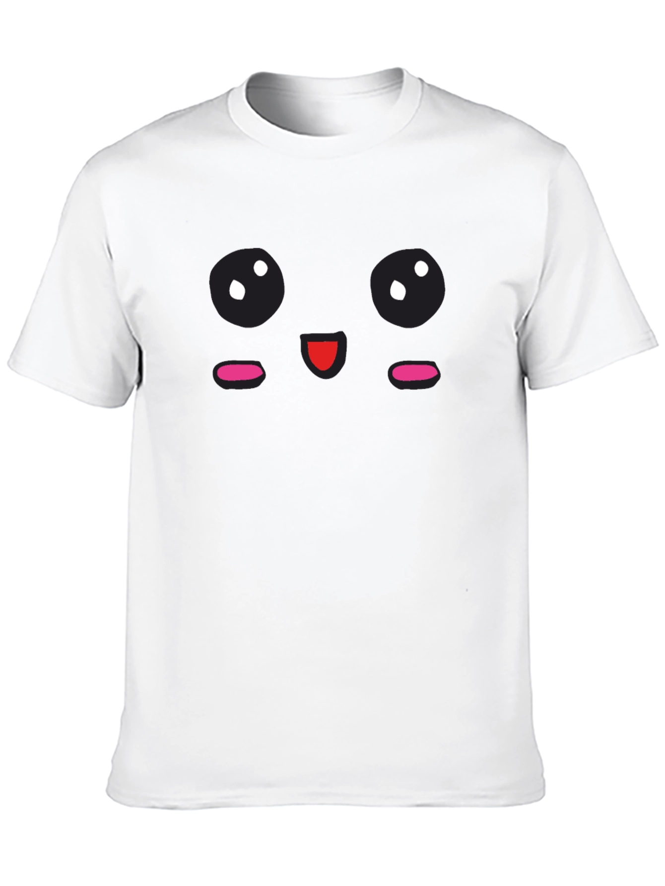Cute Face Graphic Black T-Shirt