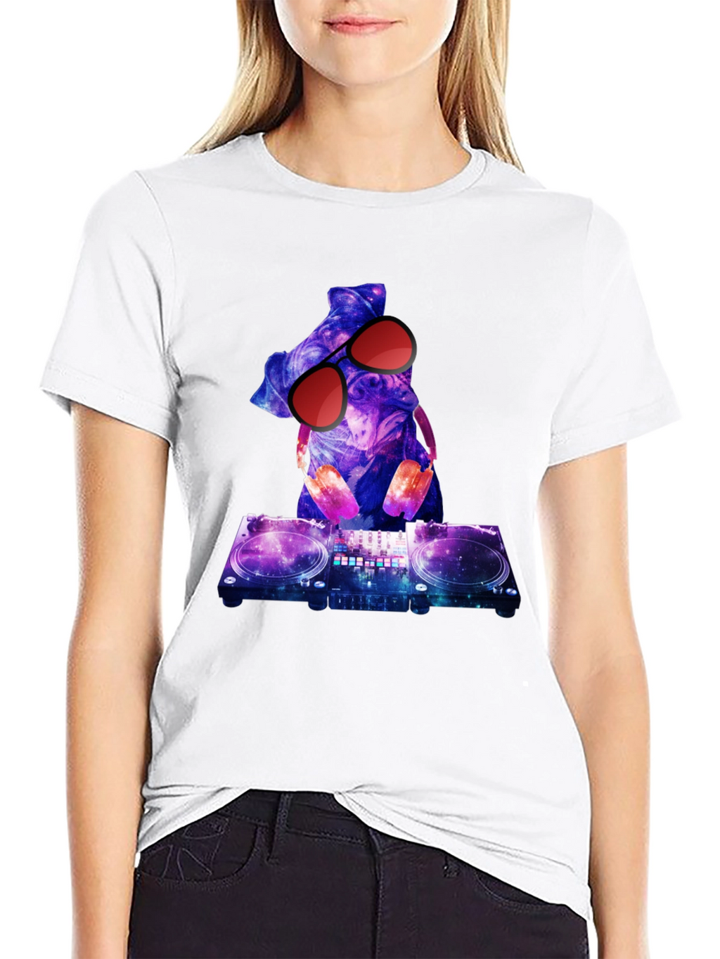 DJ Pug T-Shirt - Galaxy Design