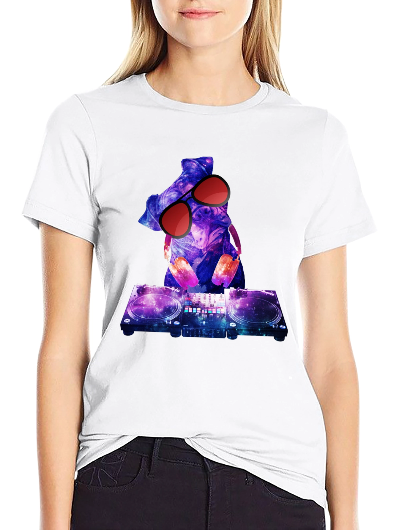 DJ Pug T-Shirt - Galaxy Design