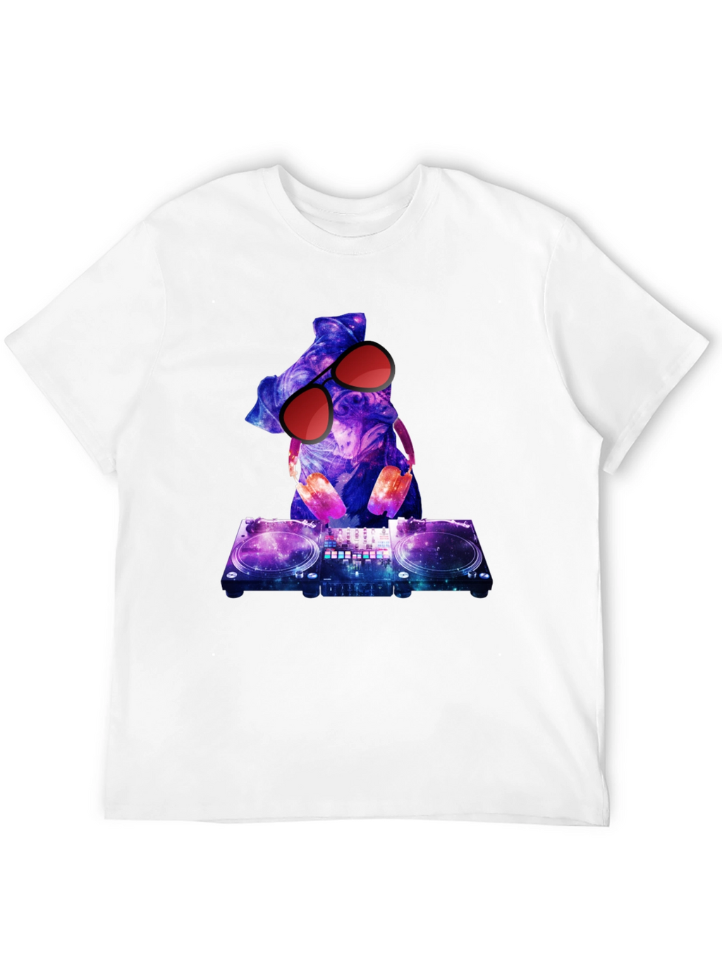 DJ Pug T-Shirt - Galaxy Design