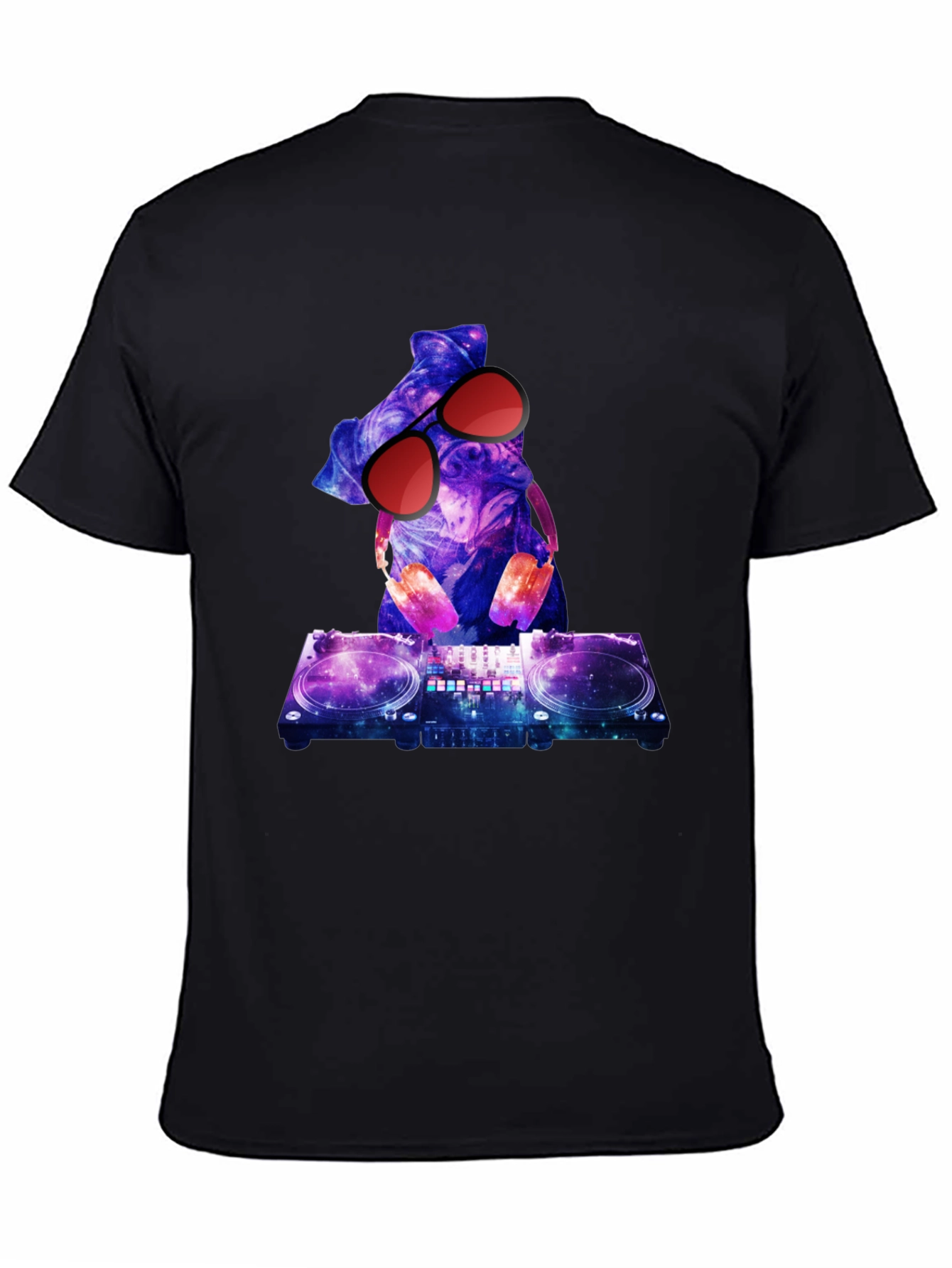 DJ Pug T-Shirt - Galaxy Design