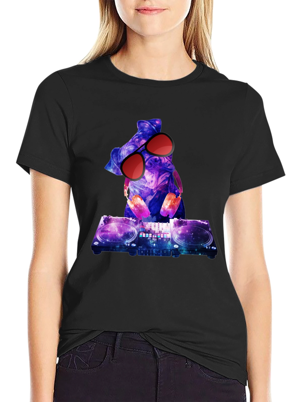 DJ Pug T-Shirt - Galaxy Design