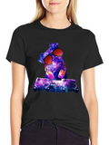 DJ Pug T-Shirt - Galaxy Design