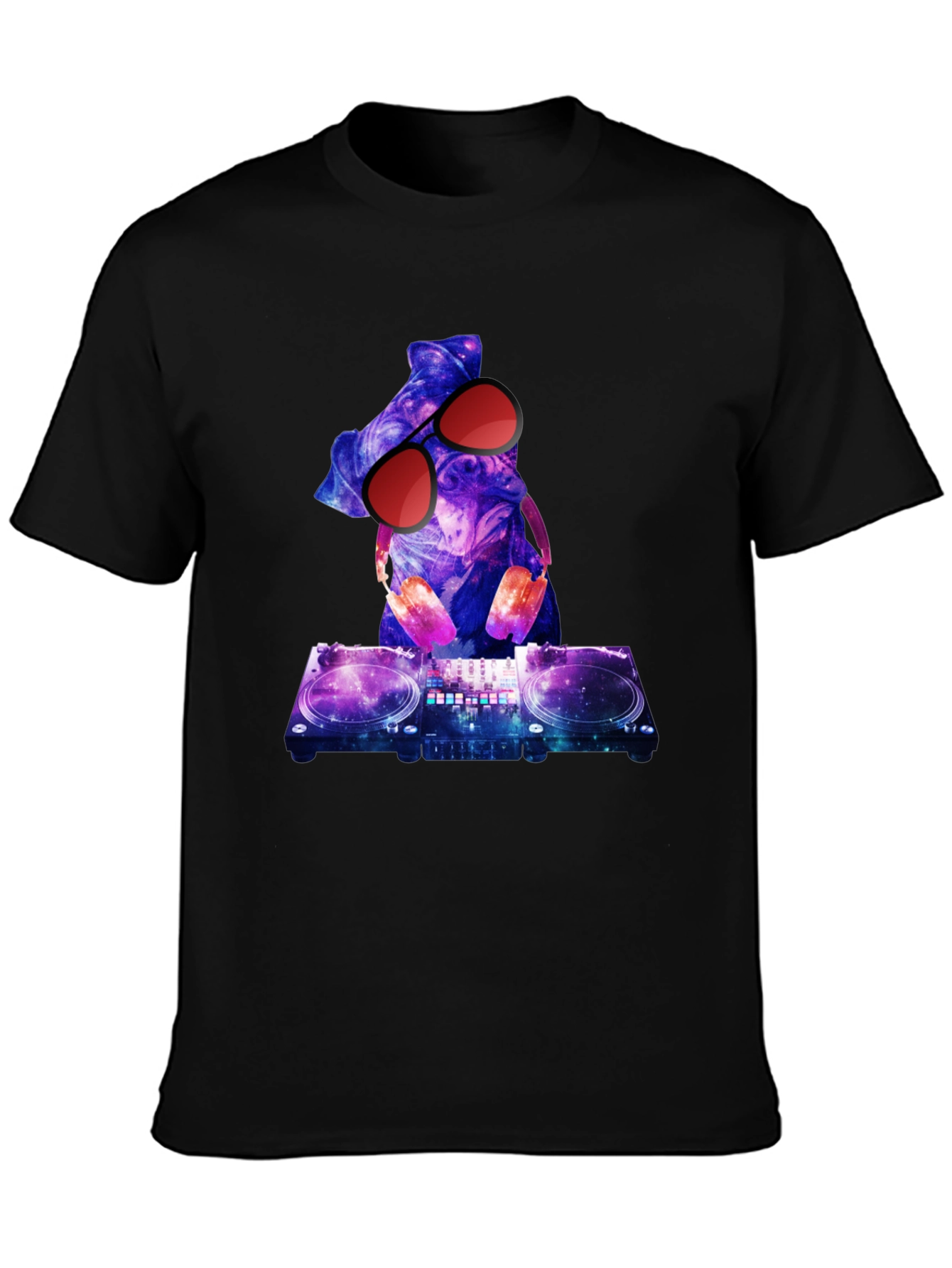 DJ Pug T-Shirt - Galaxy Design